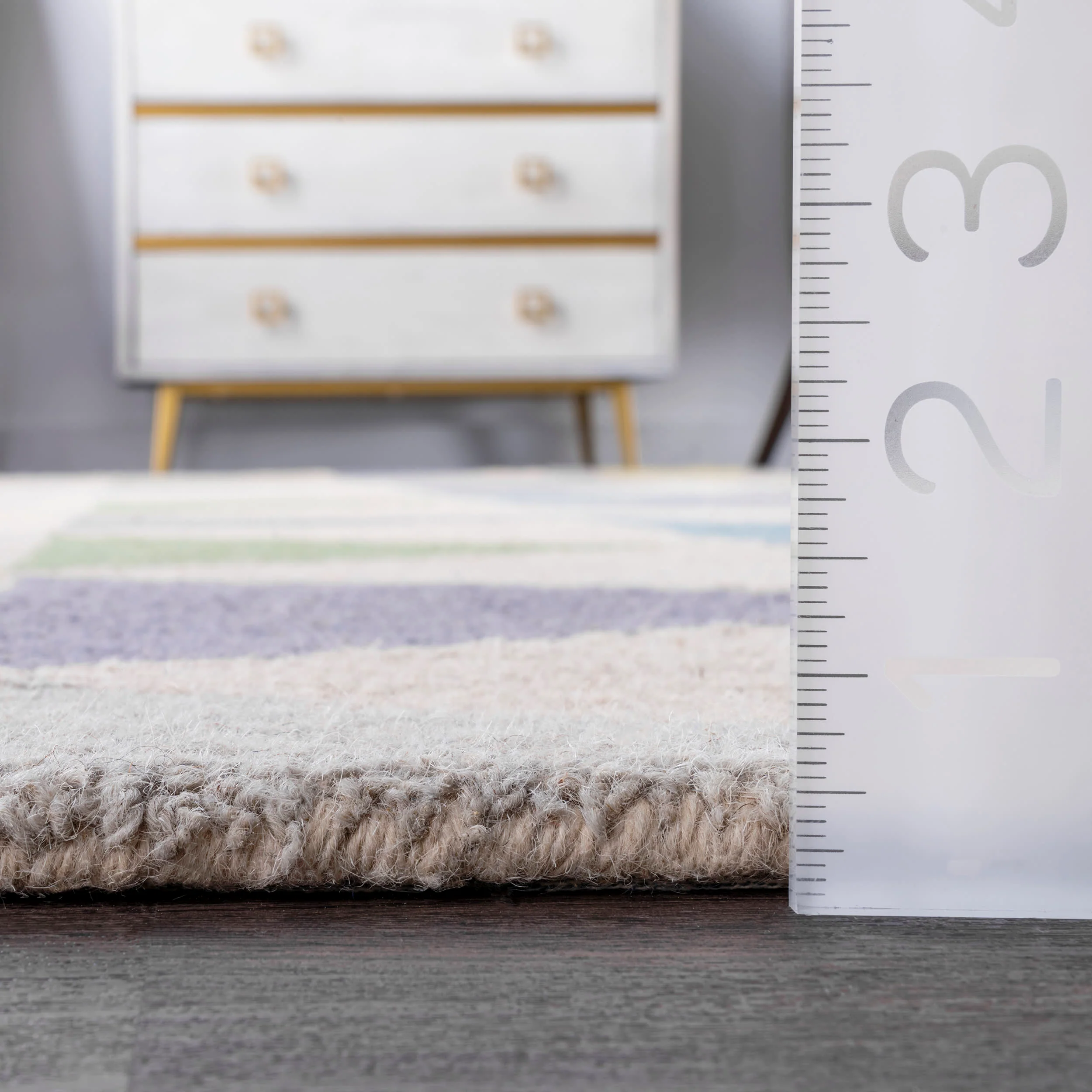 Dimensional Triangles Rug | Green - Image 5