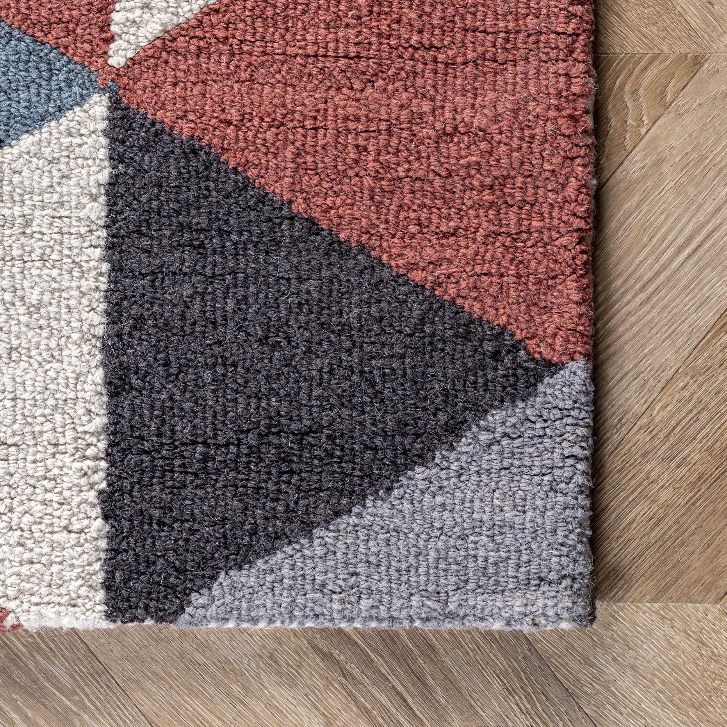 Dimensional Triangles Rug | Multicolor - Image 3
