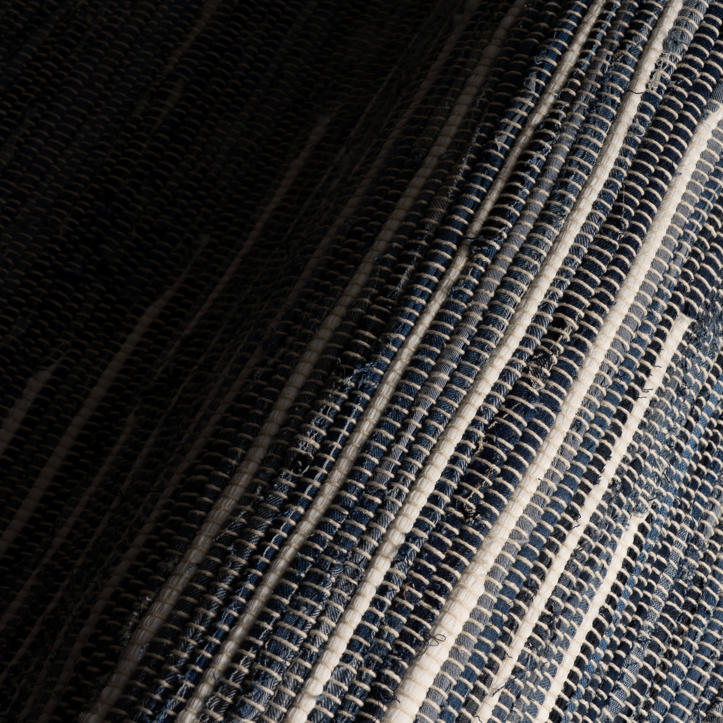 Dira Denim Bohemian Diamond Rug | Blue - Image 3