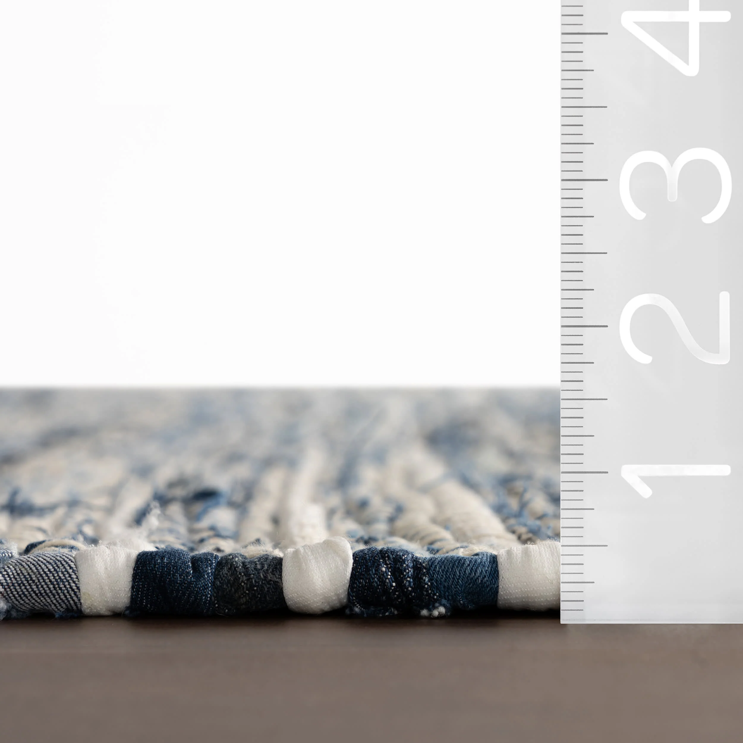 Dira Denim Bohemian Diamond Rug | Blue - Image 4