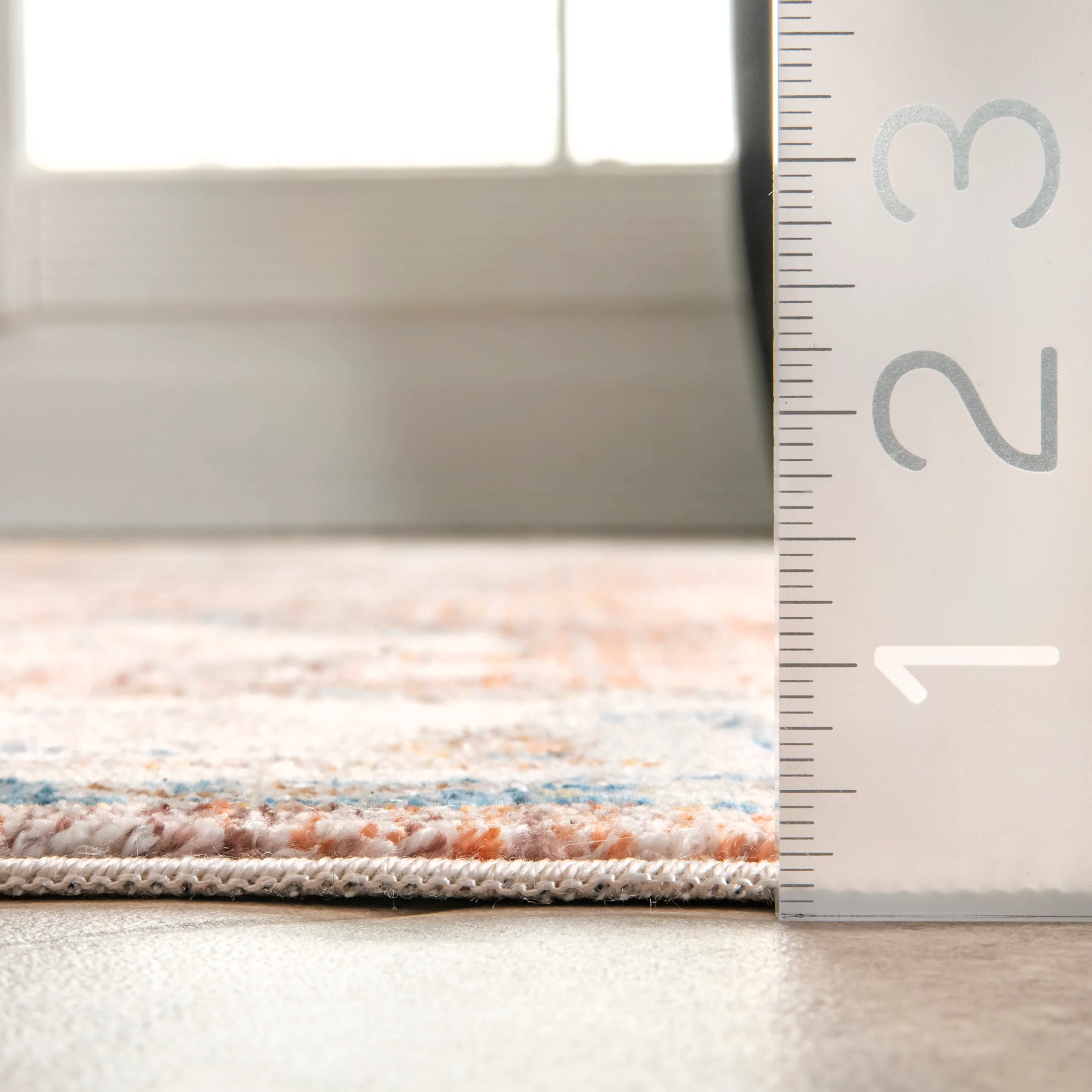 Distressed Foliage Rug | Light Brown - Image 5