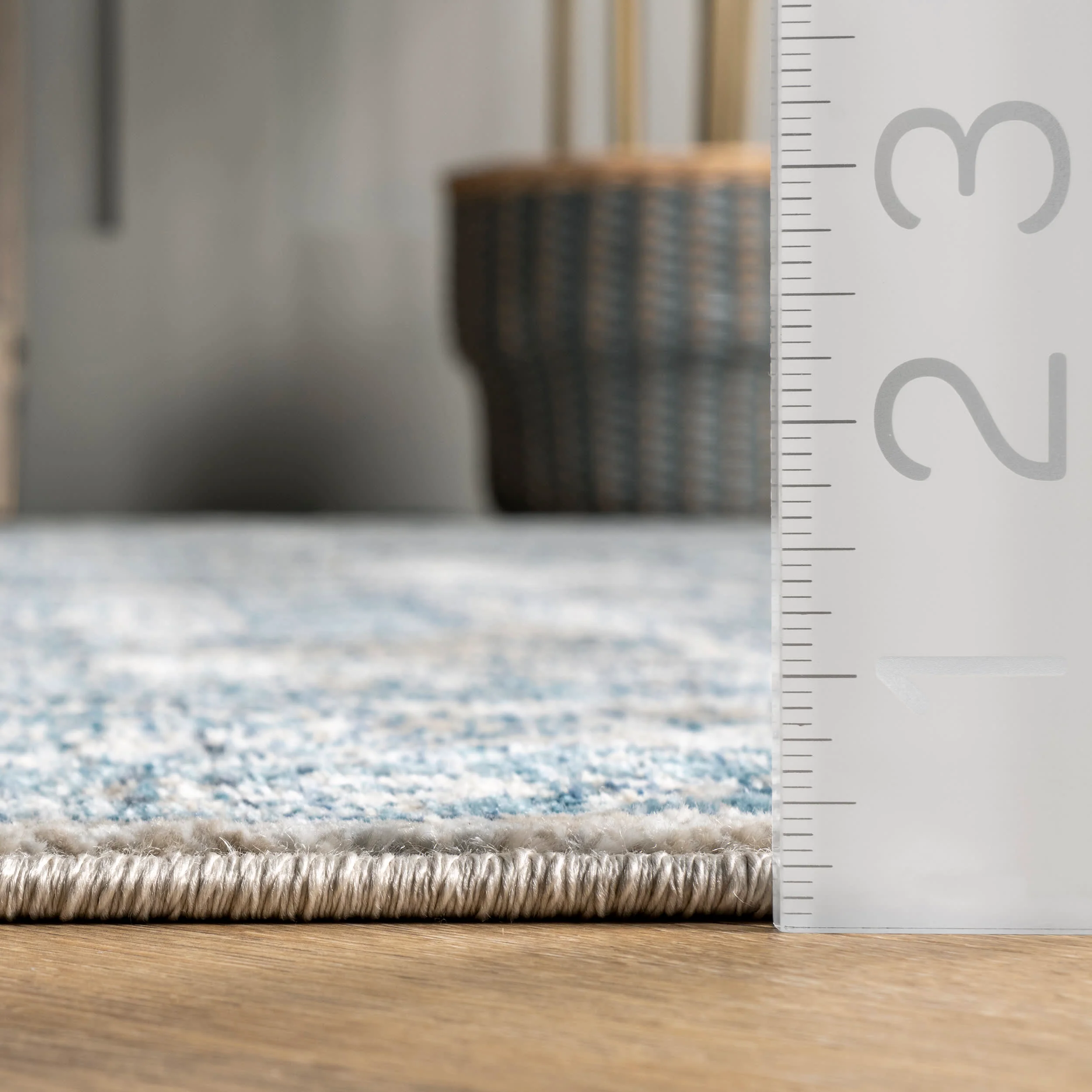 Distressed Medallion Rug | Blue - Image 5