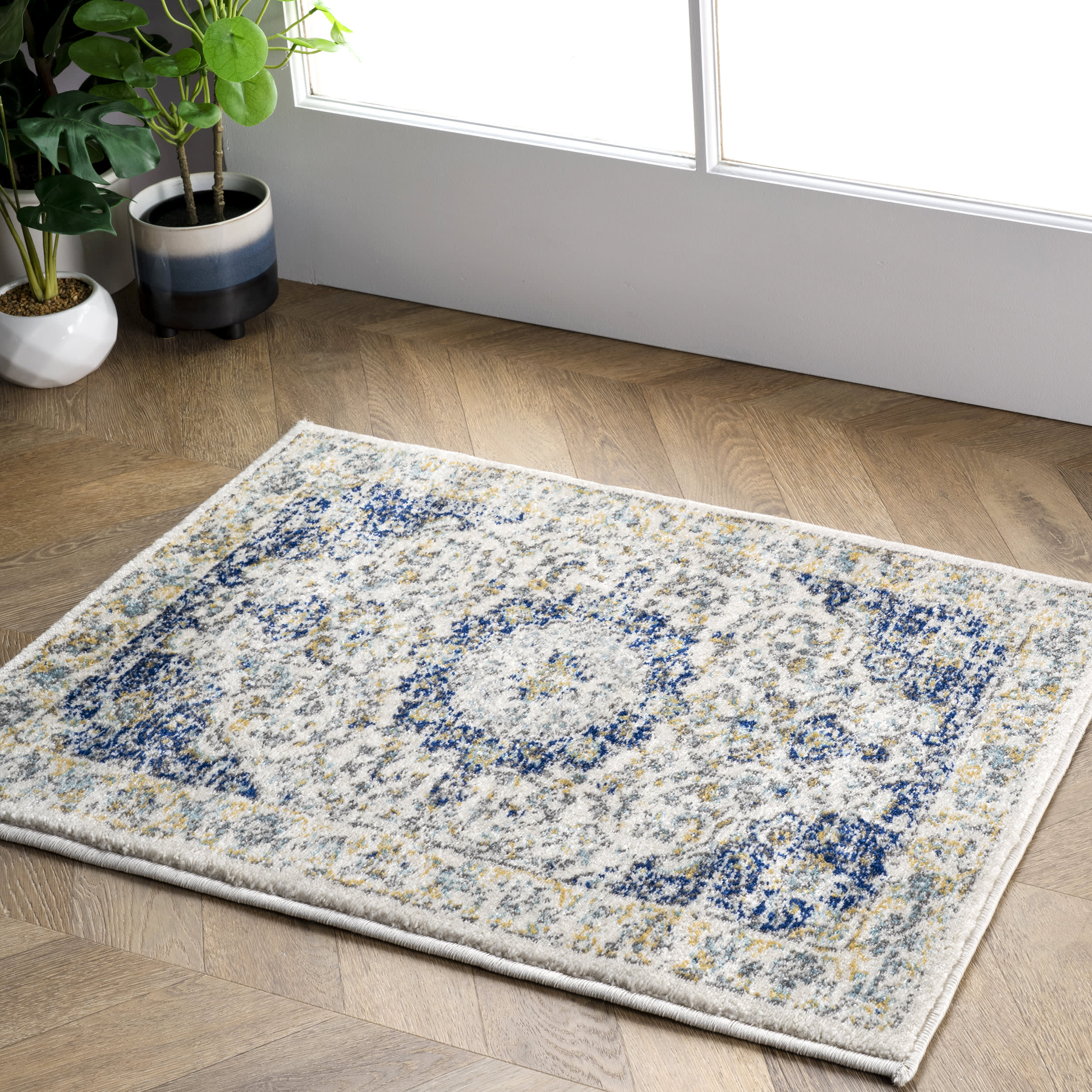 Distressed Persian Rug | Blue - Image 7