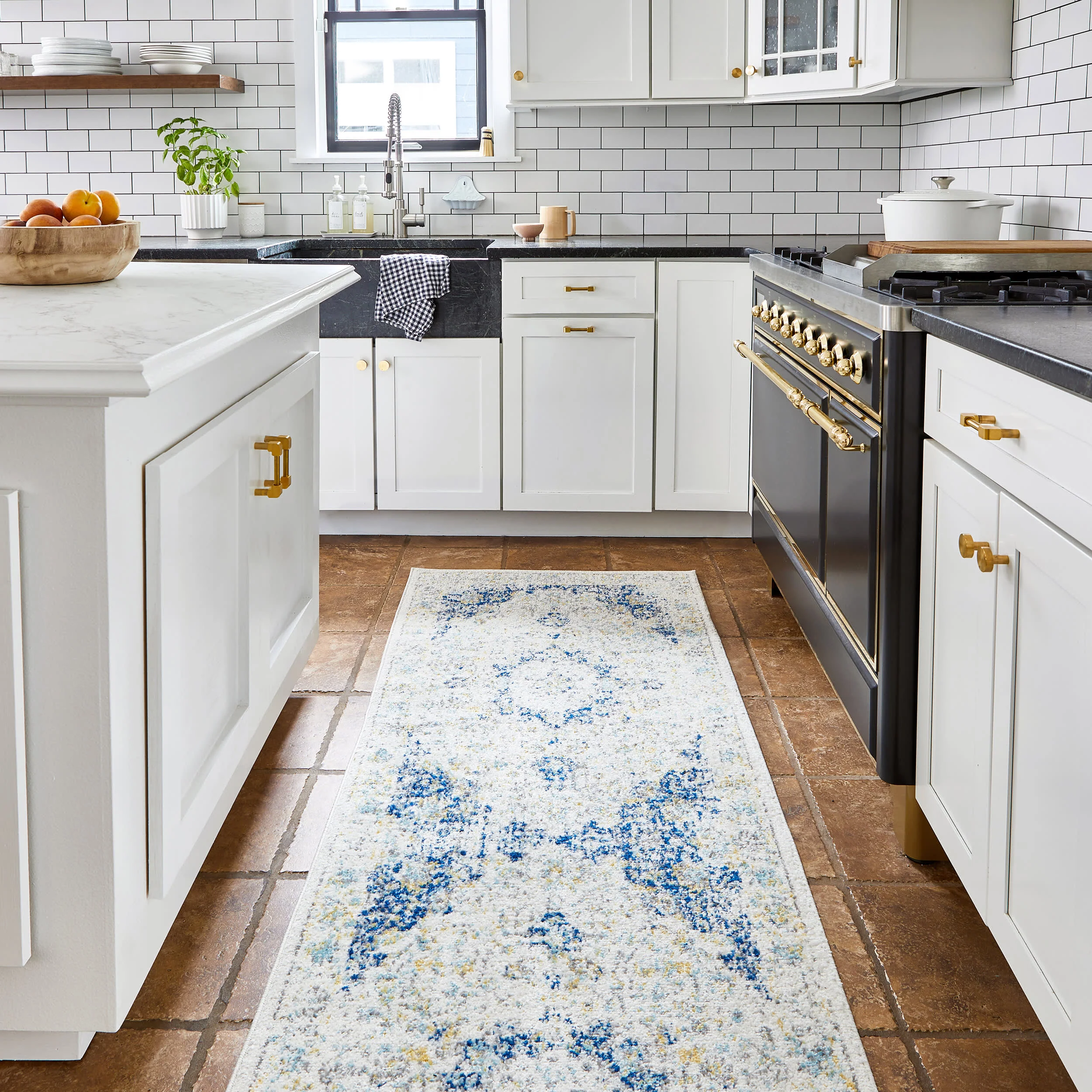 Distressed Persian Rug | Blue - Image 2