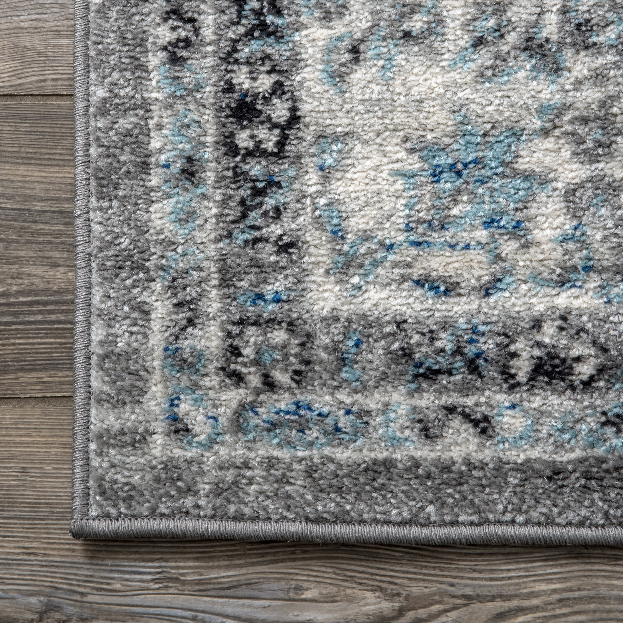 Distressed Persian Rug | Dark Grey - Image 3