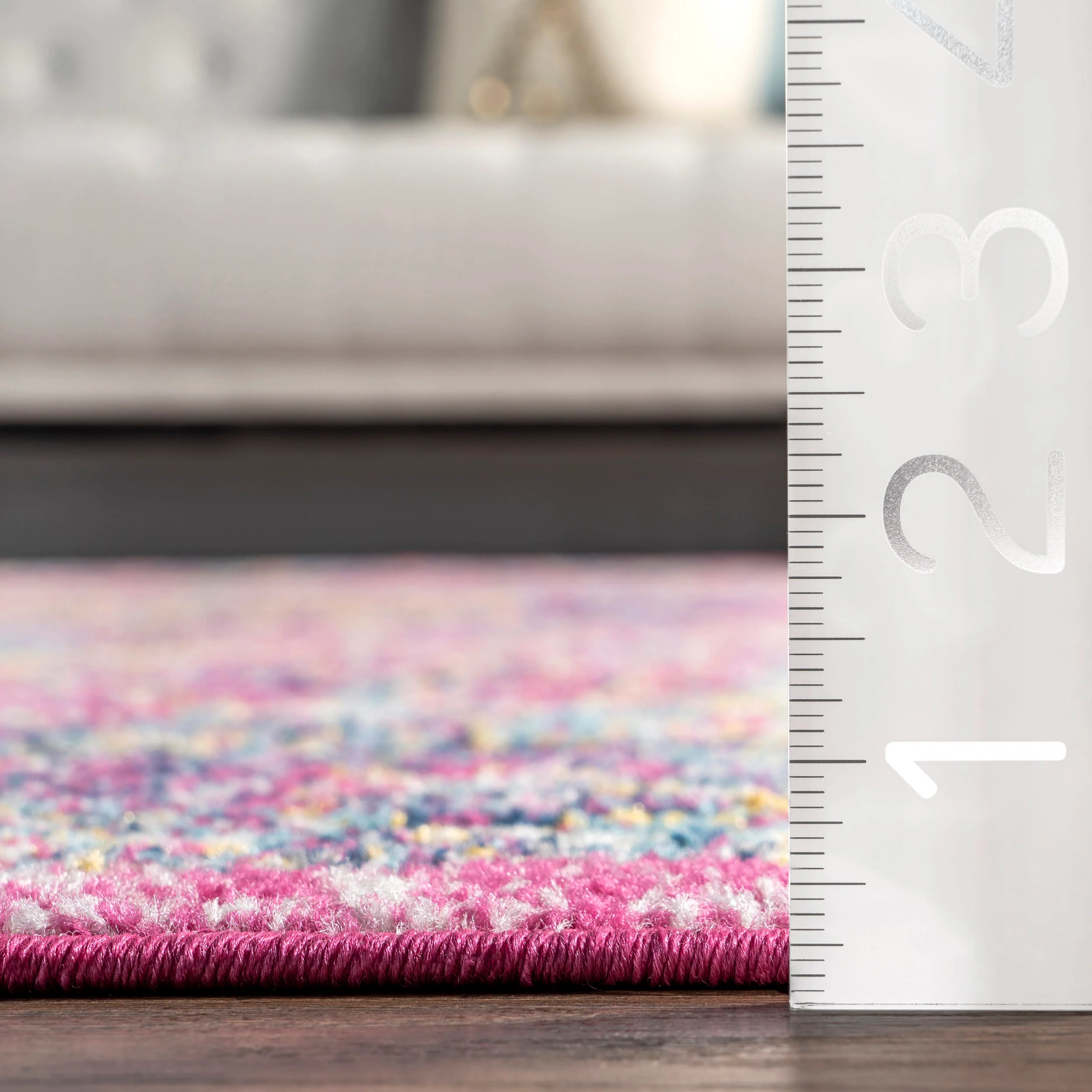 Distressed Persian Rug | Fuchsia - Image 5