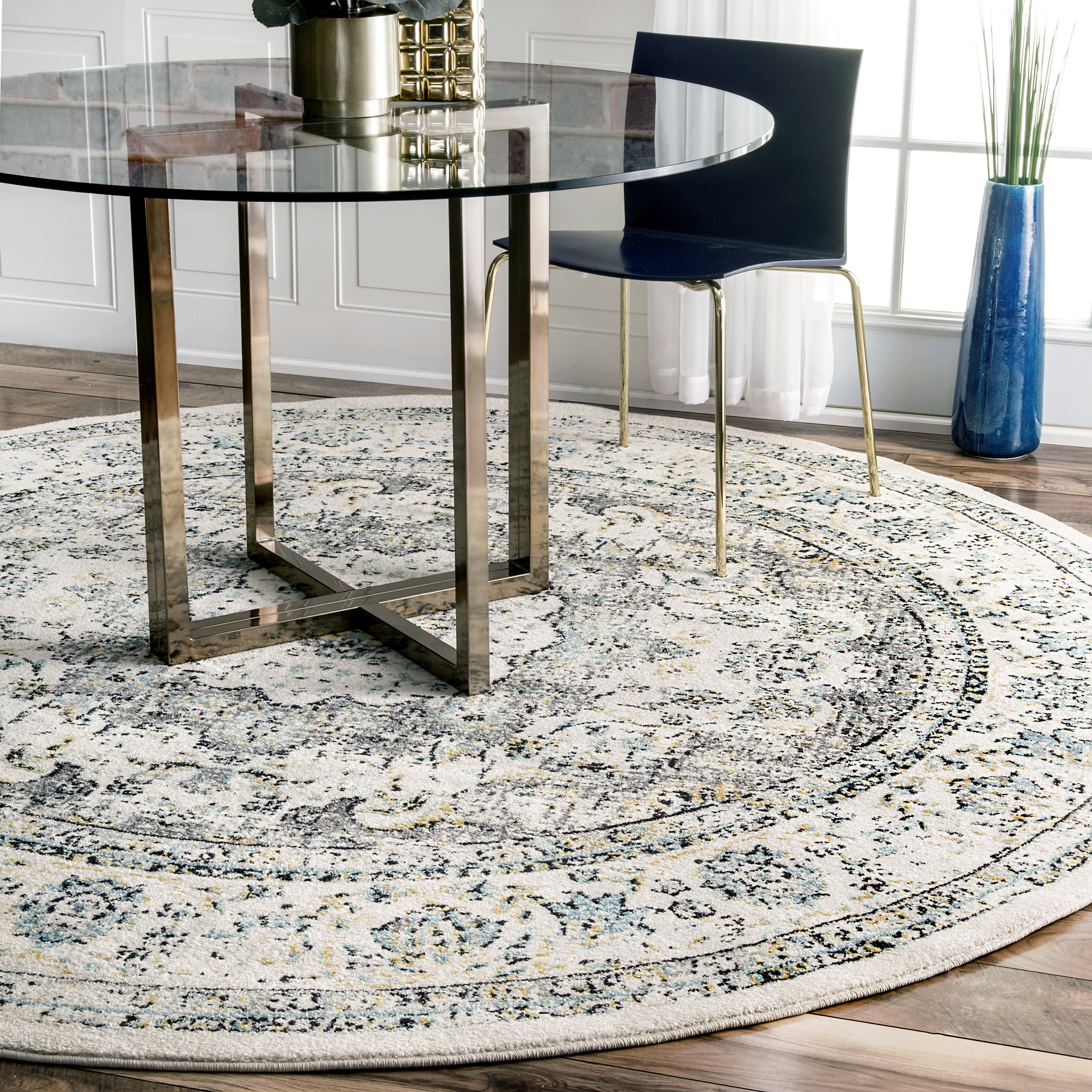 Distressed Persian Rug | Grey - Image 2