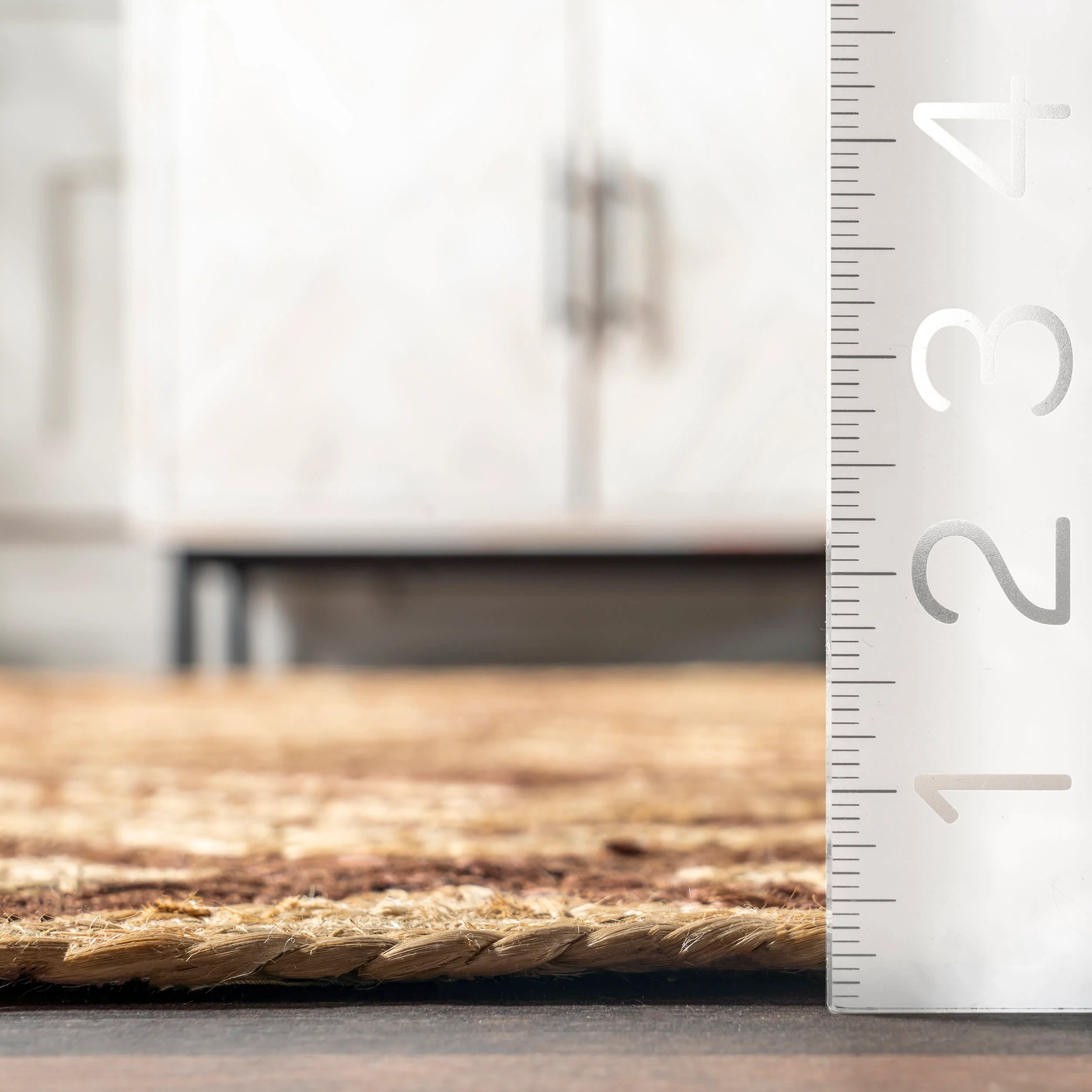 Dogwood Tiled Jute Rug | Brown - Image 4