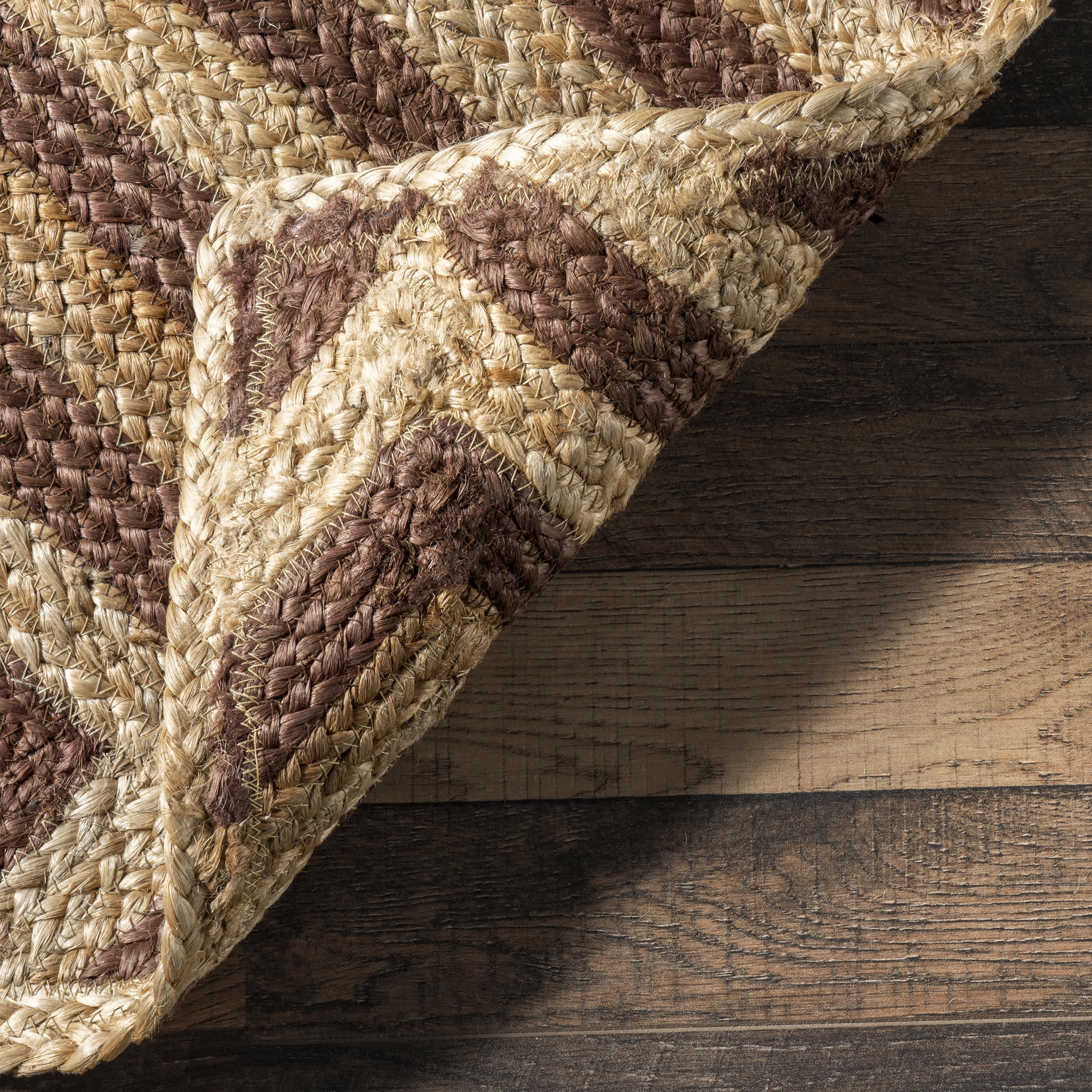 Dogwood Tiled Jute Rug | Brown - Image 5