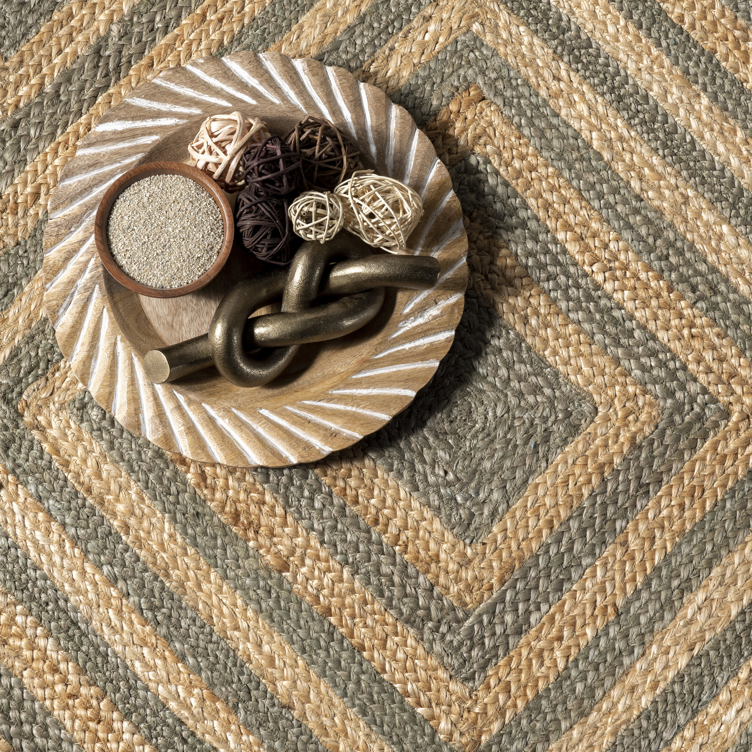 Dogwood Tiled Jute Rug | Natural - Image 6