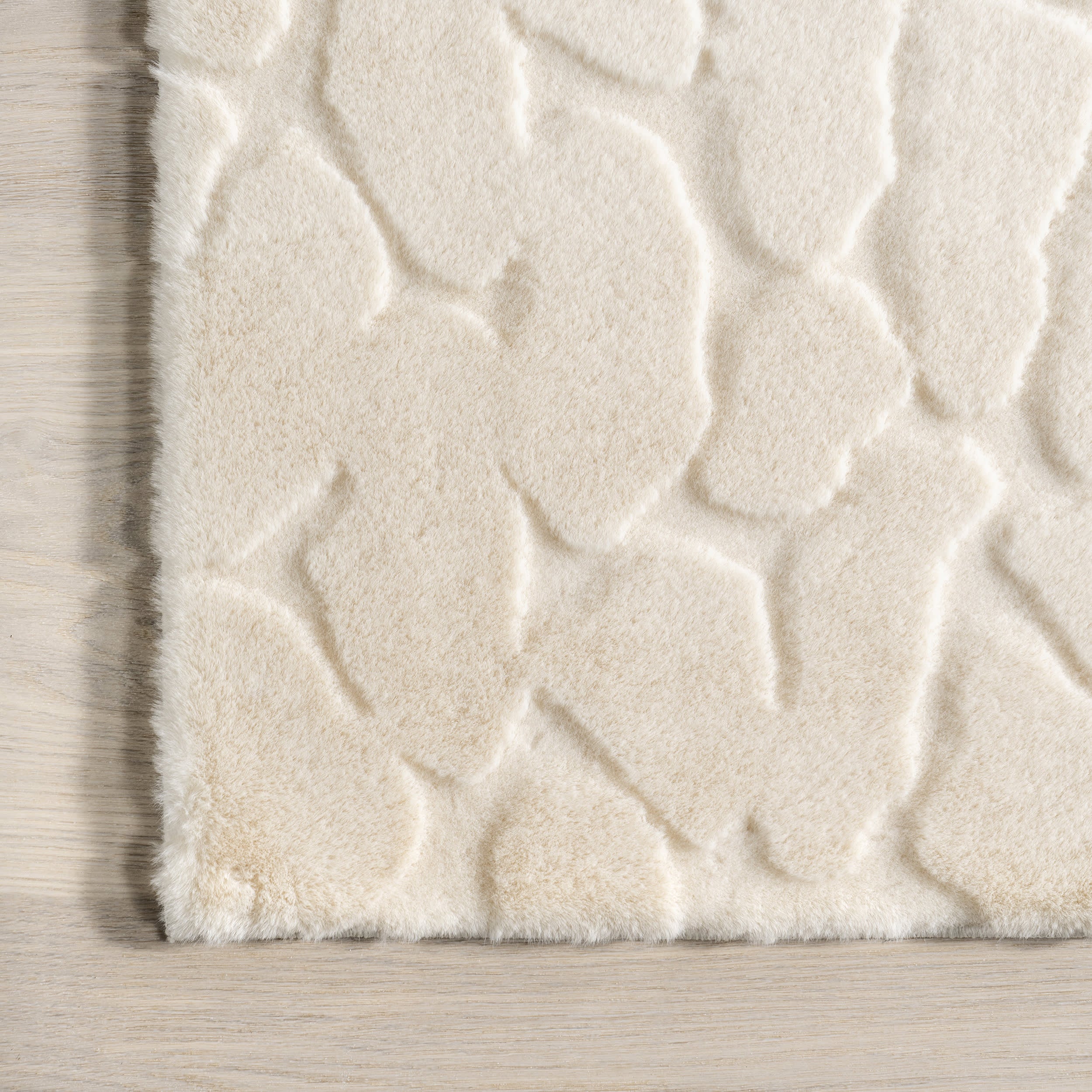Dollie Pathway Plush Cloud Washable Rug | Off White - Image 3
