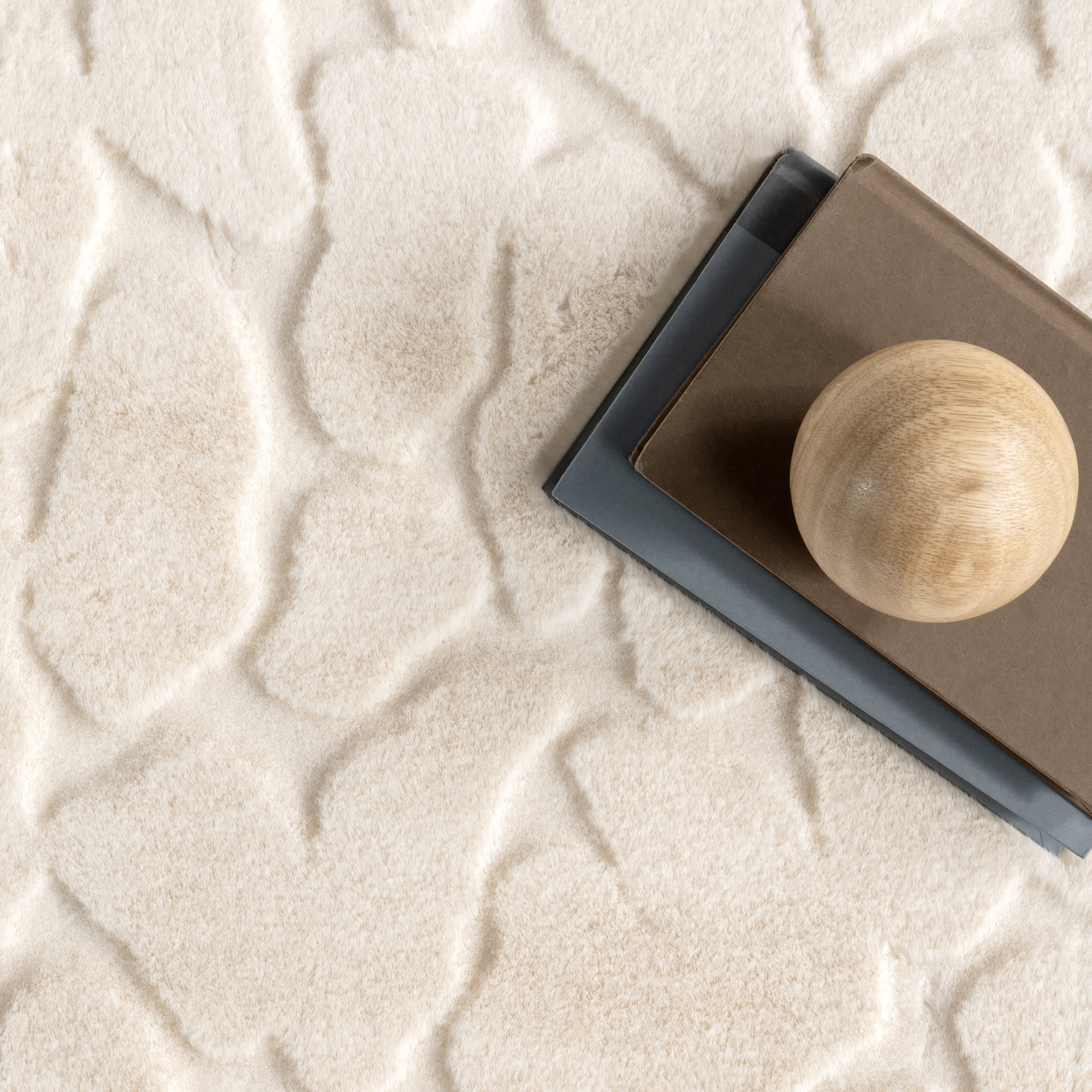 Dollie Pathway Plush Cloud Washable Rug | Off White - Image 7
