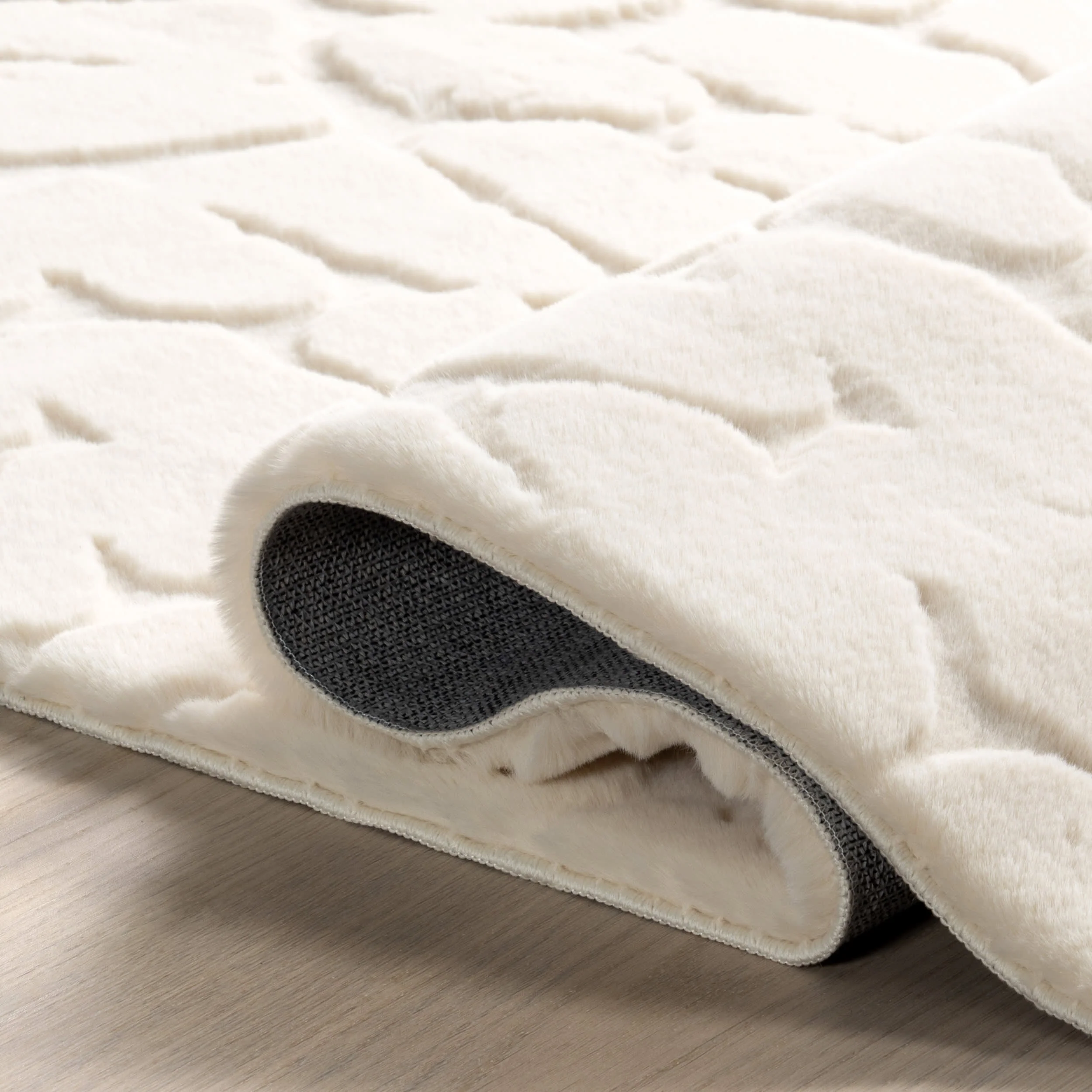 Dollie Pathway Plush Cloud Washable Rug | Off White - Image 8
