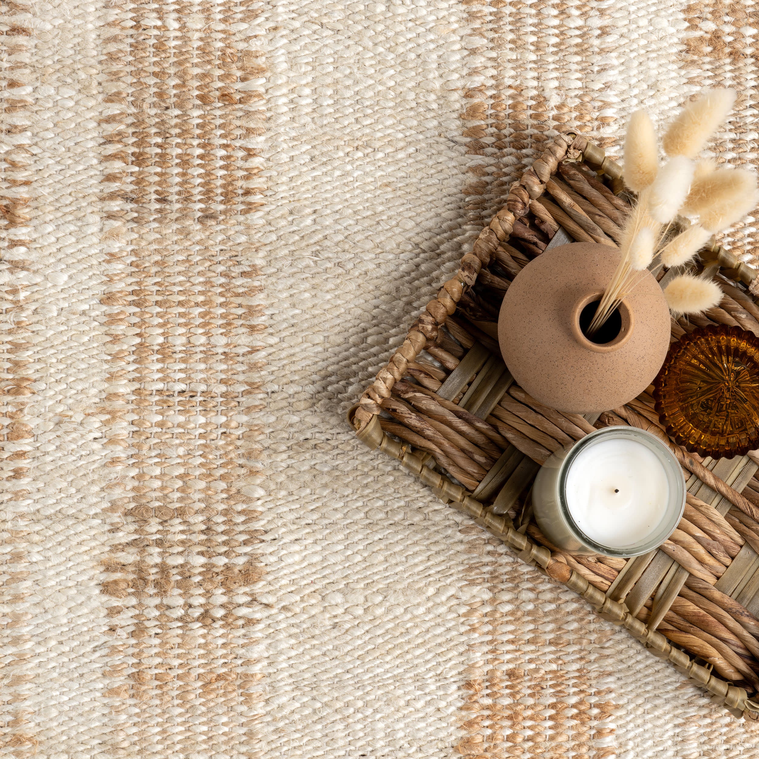 Dora Striped Jute Rug | Natural - Image 7