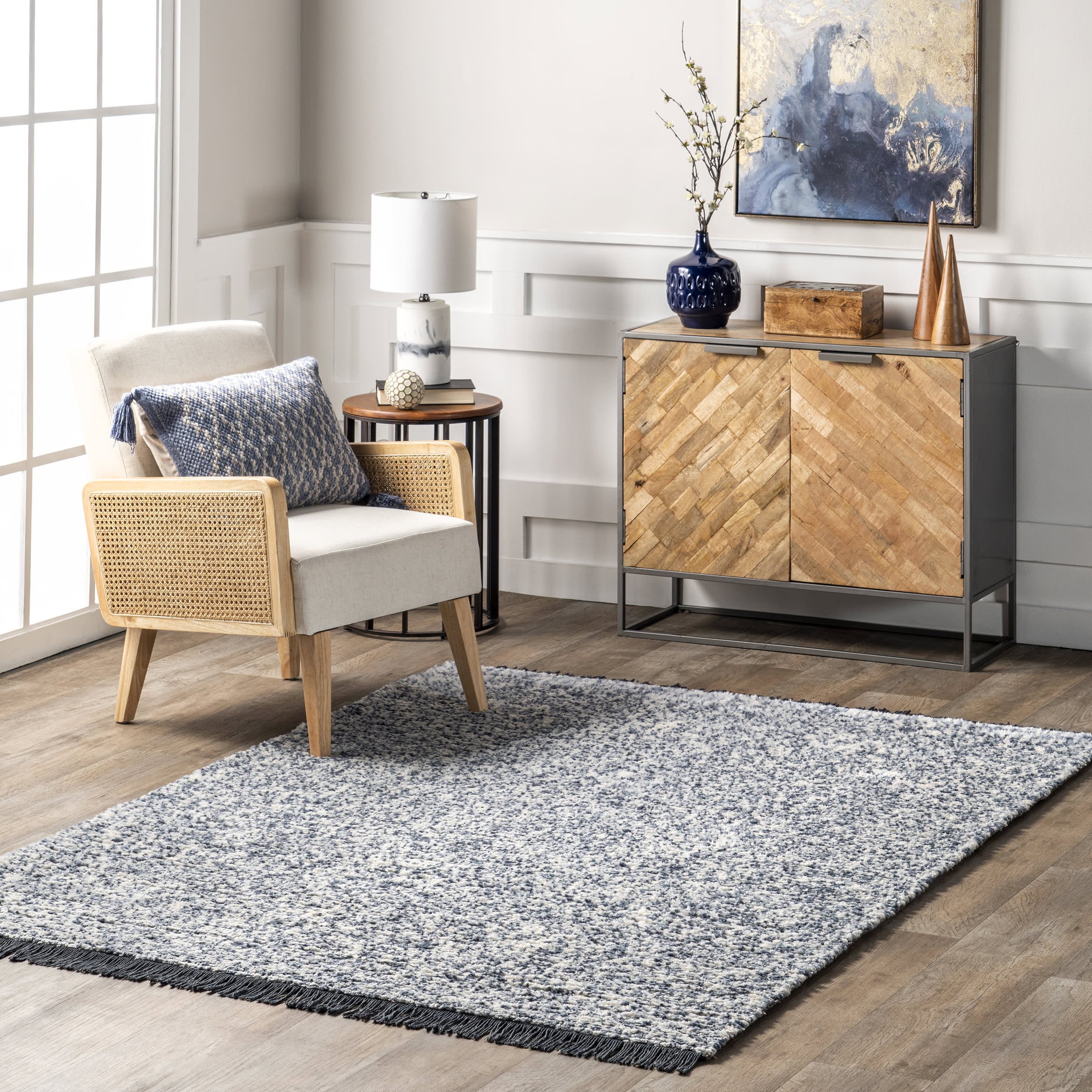 Dorina Soft Speckled Rug | Blue - Image 2