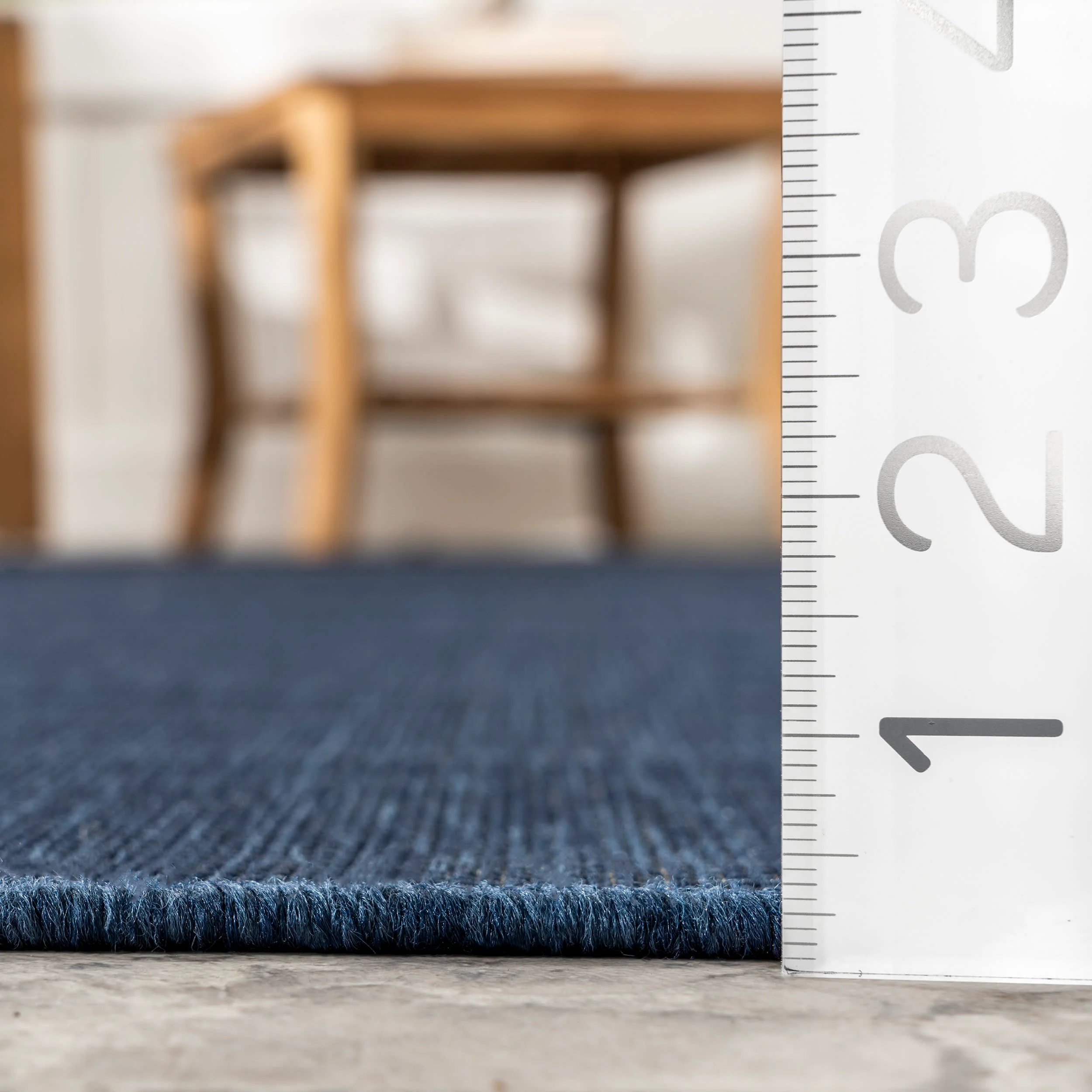 Dorinda Hazy Solid Indoor/Outdoor Rug | Navy - Image 5