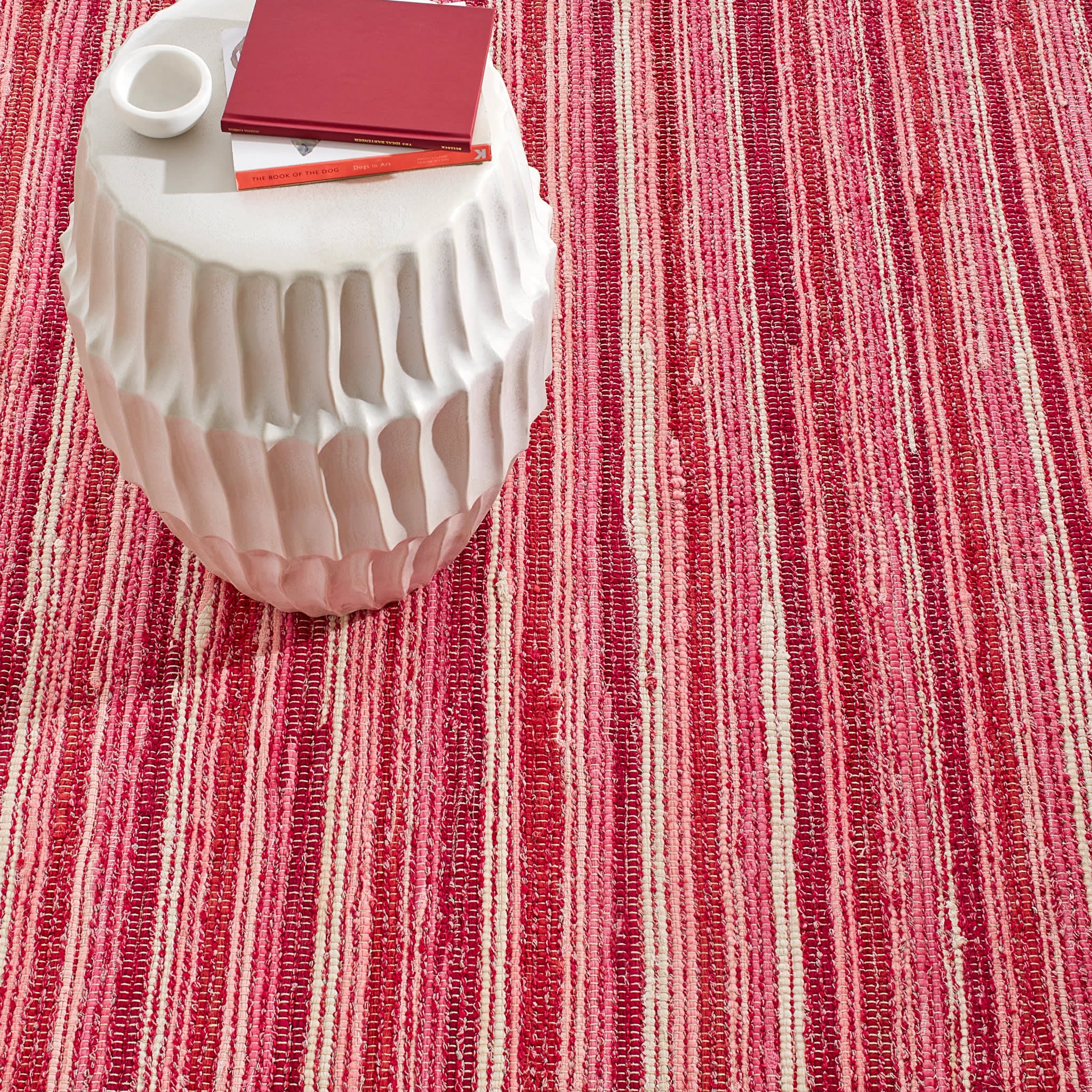 Dorothy Handwoven Cotton Rug | Pink - Image 3