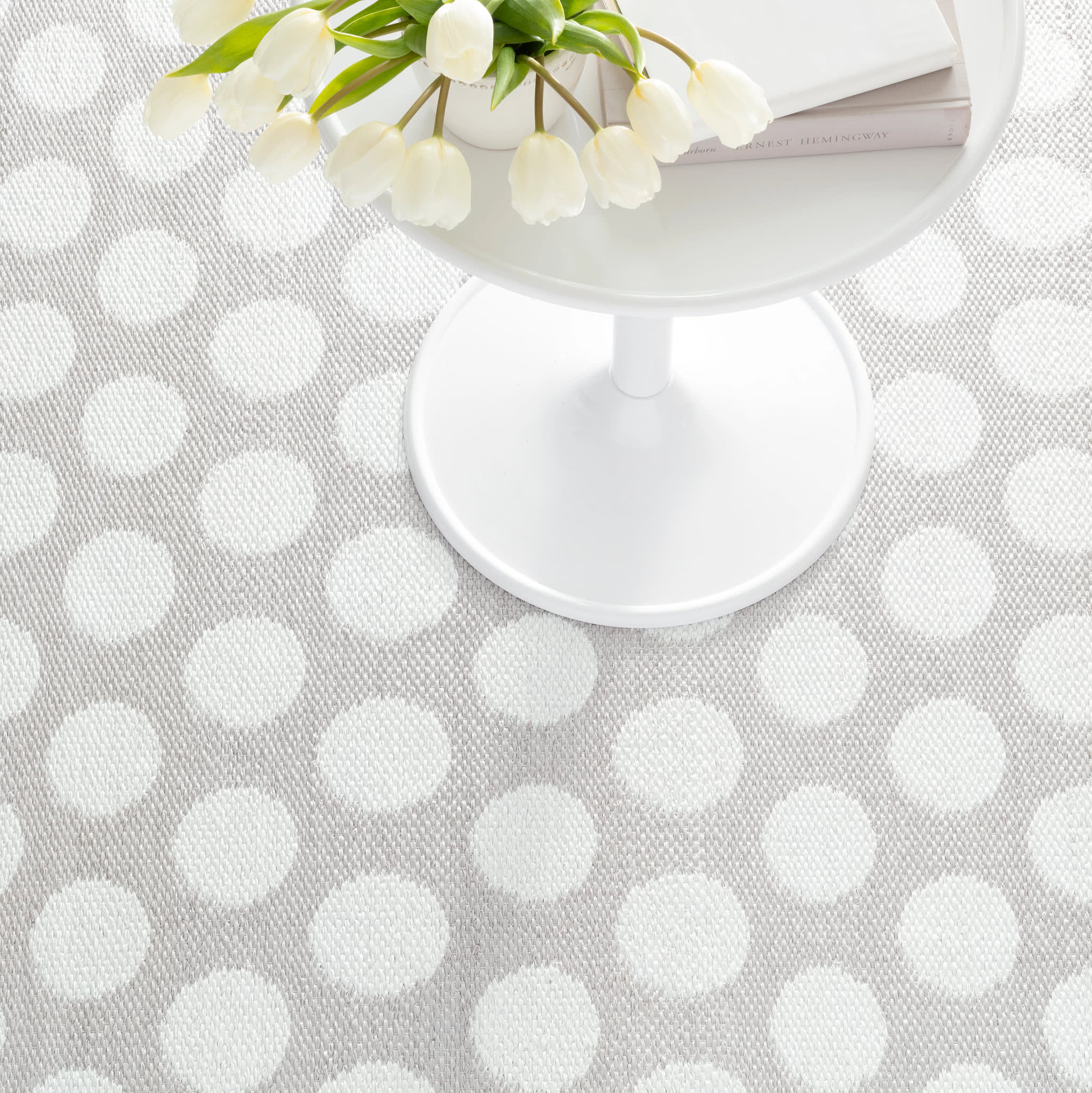 Dot Handwoven Indoor/Outdoor Rug | Grey - Image 3