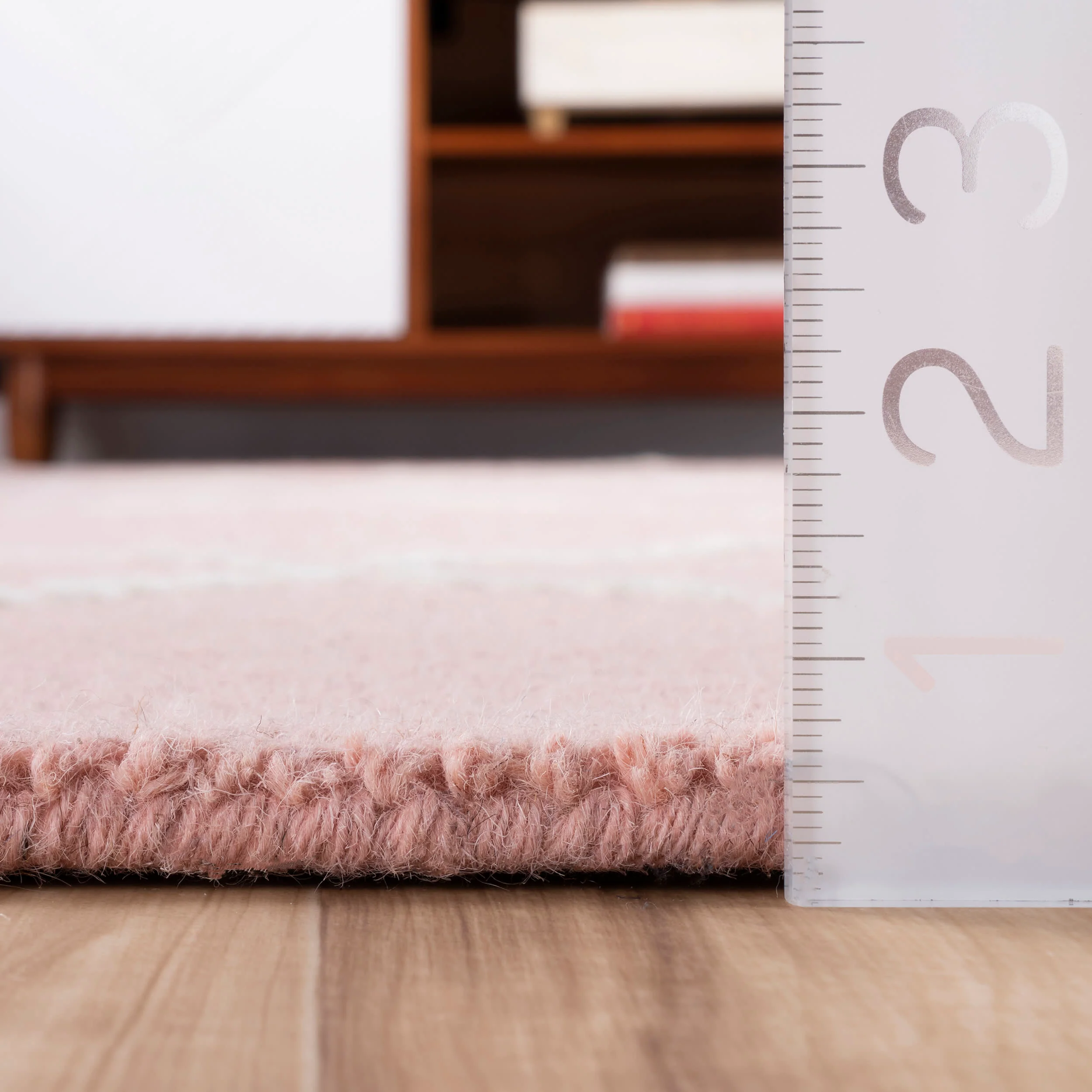 Dotted Diamond Trellis Nursery Rug | Baby Pink - Image 5