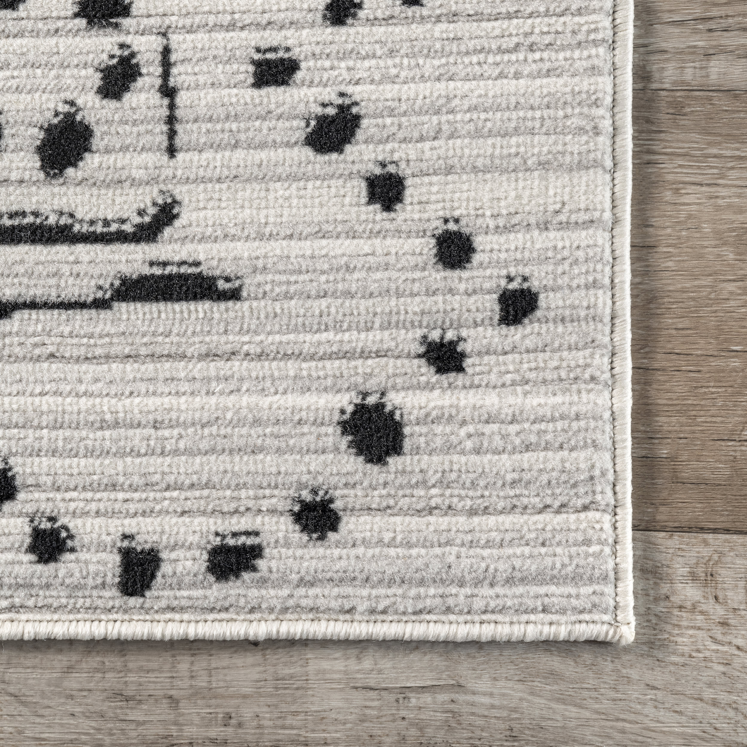 Dotted Diamond Trellis Rug | Black - Image 3
