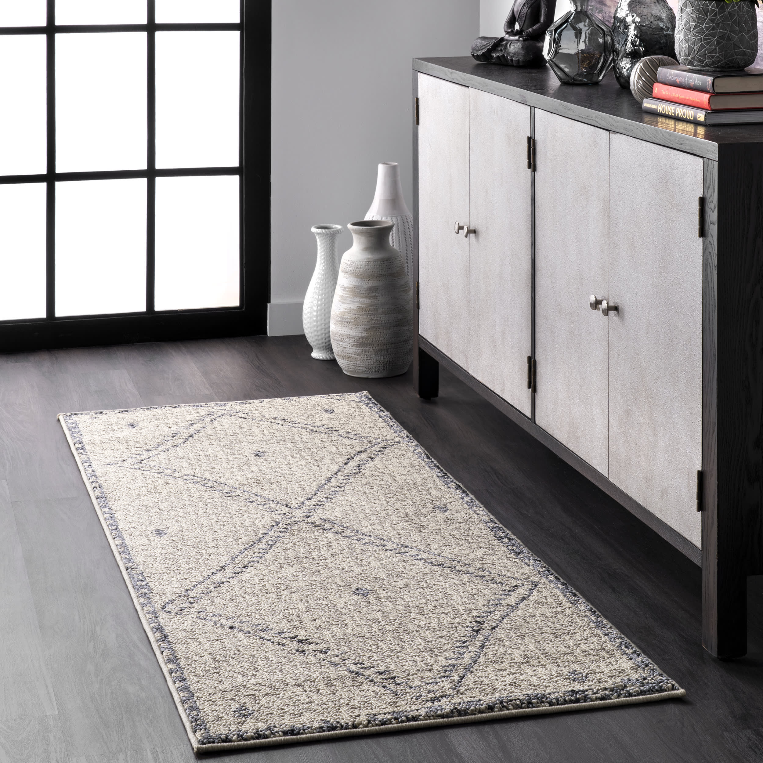 Dotted Trellis Rug | Ivory - Image 2