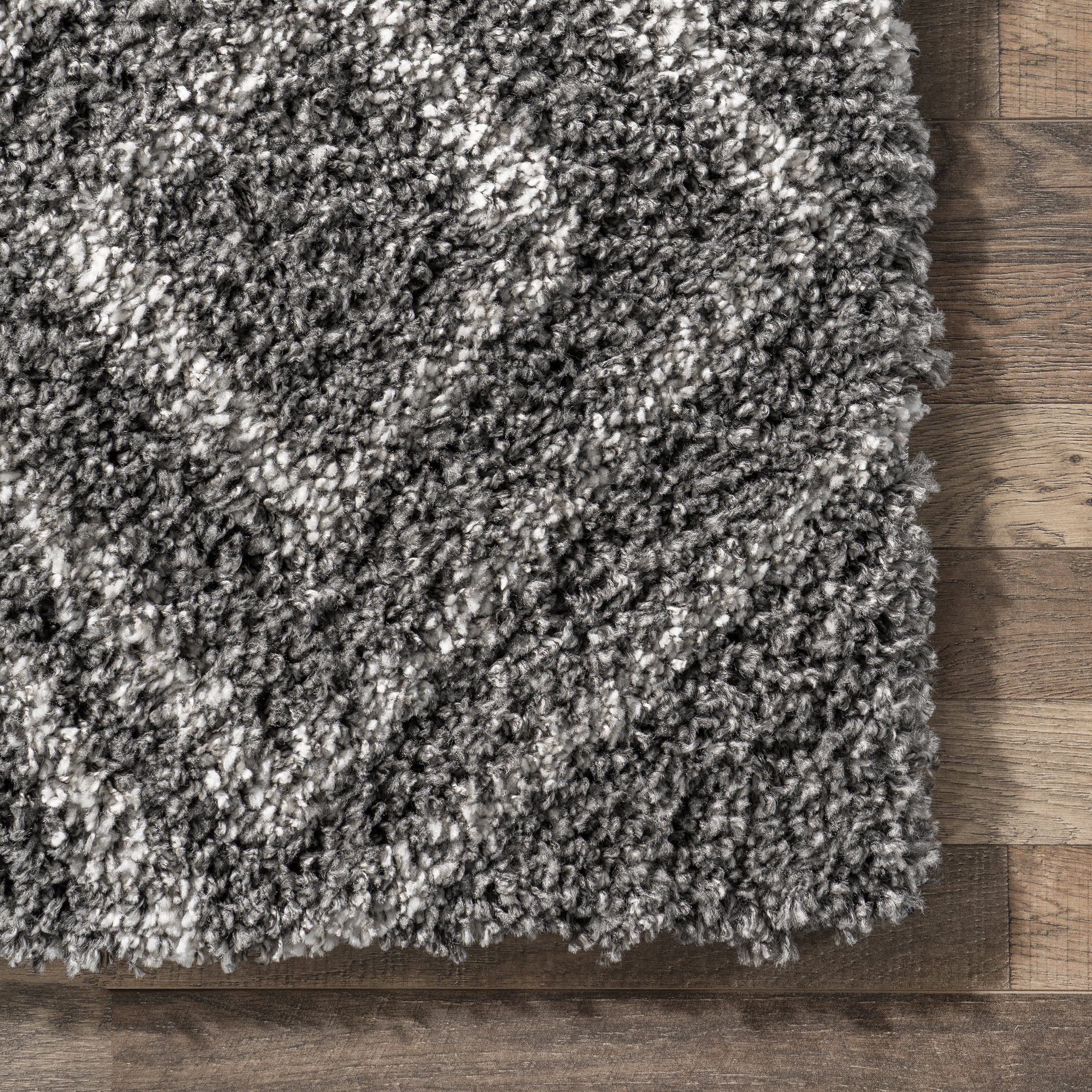Double Diamond Shag Rug | Dark Grey - Image 3