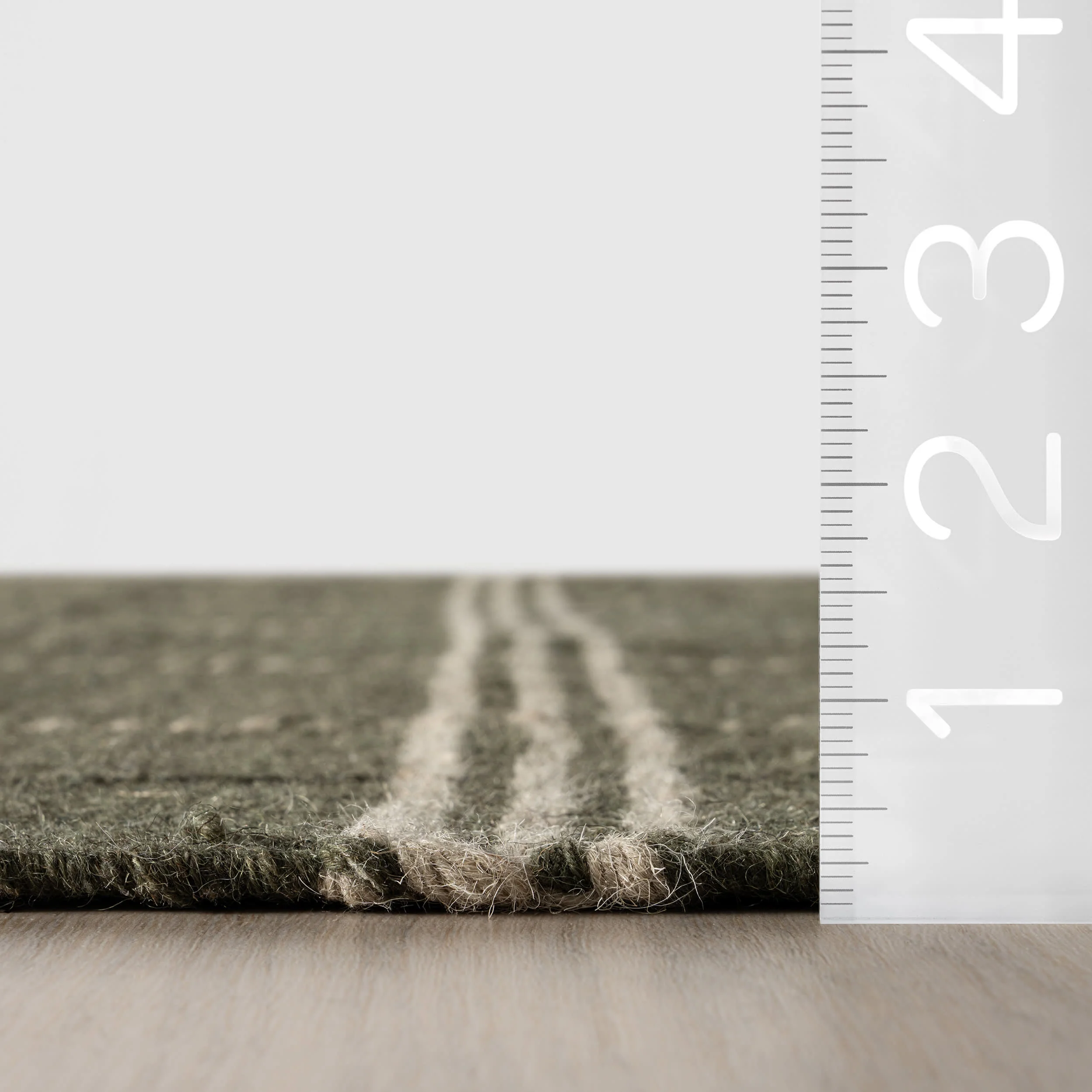 Downing Plaid Wool Rug by Nate Berkus | Green - Image 5