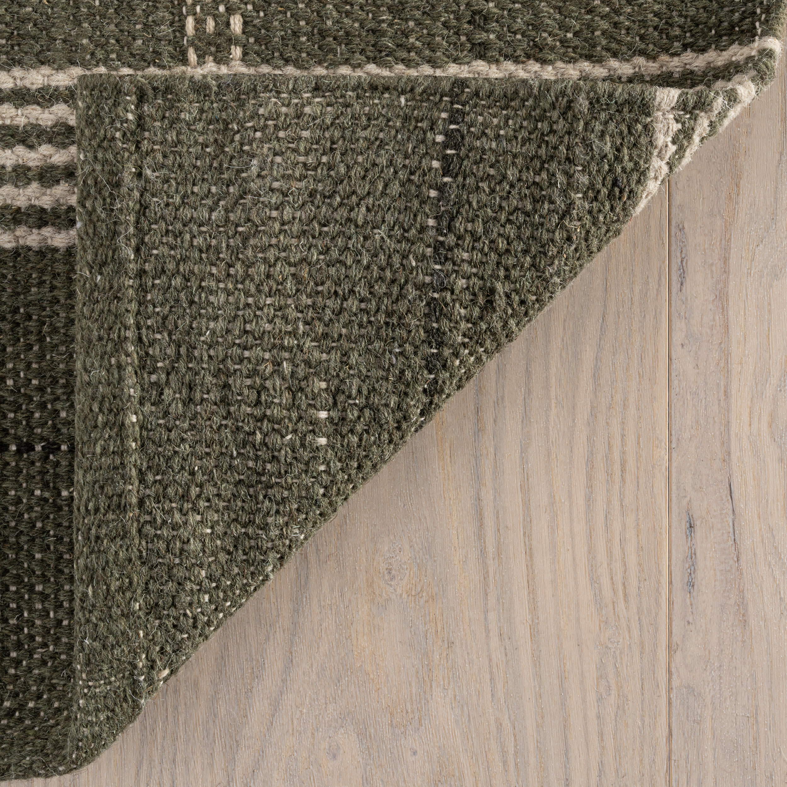 Downing Plaid Wool Rug by Nate Berkus | Green - Image 6