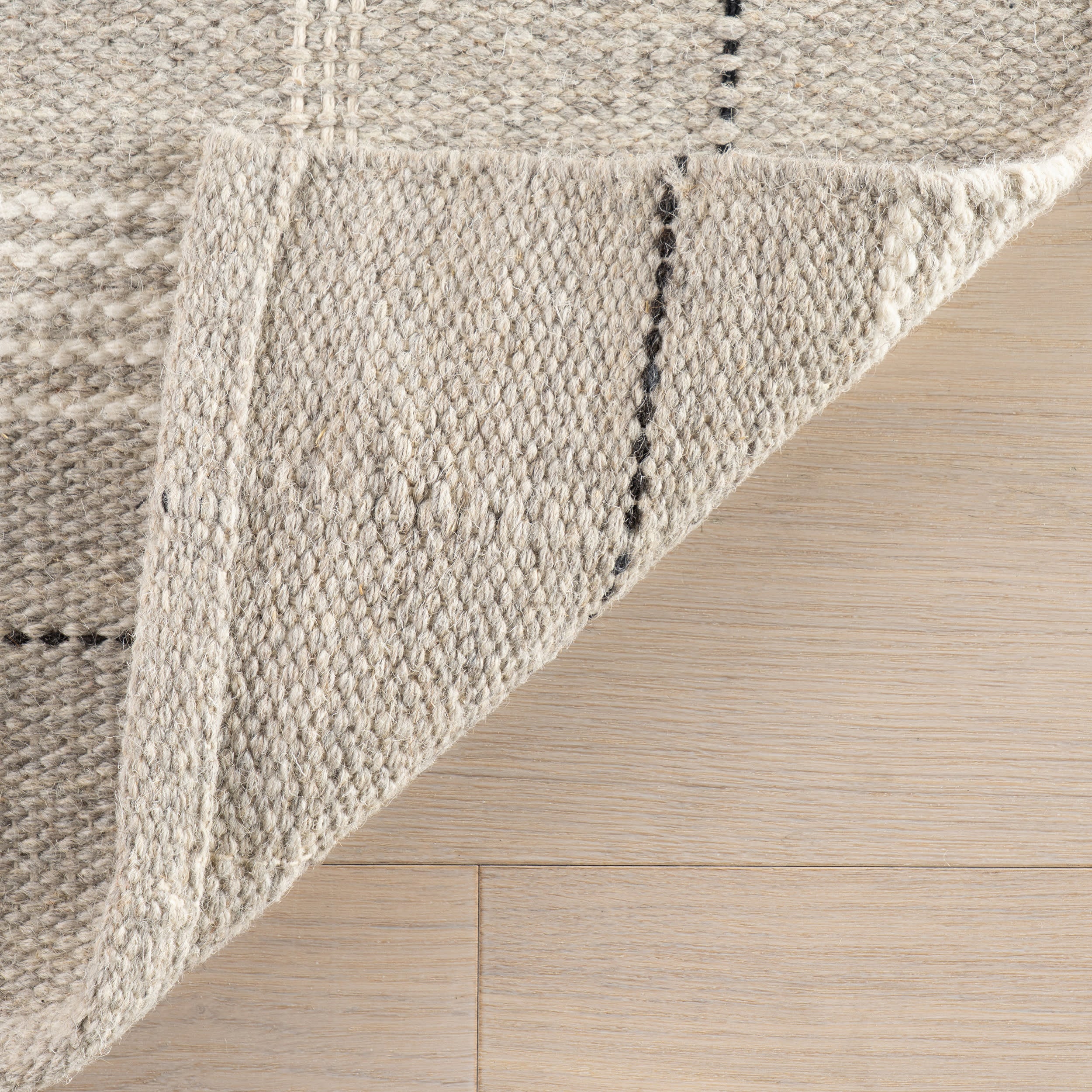 Downing Plaid Wool Rug by Nate Berkus | Grey - Image 6