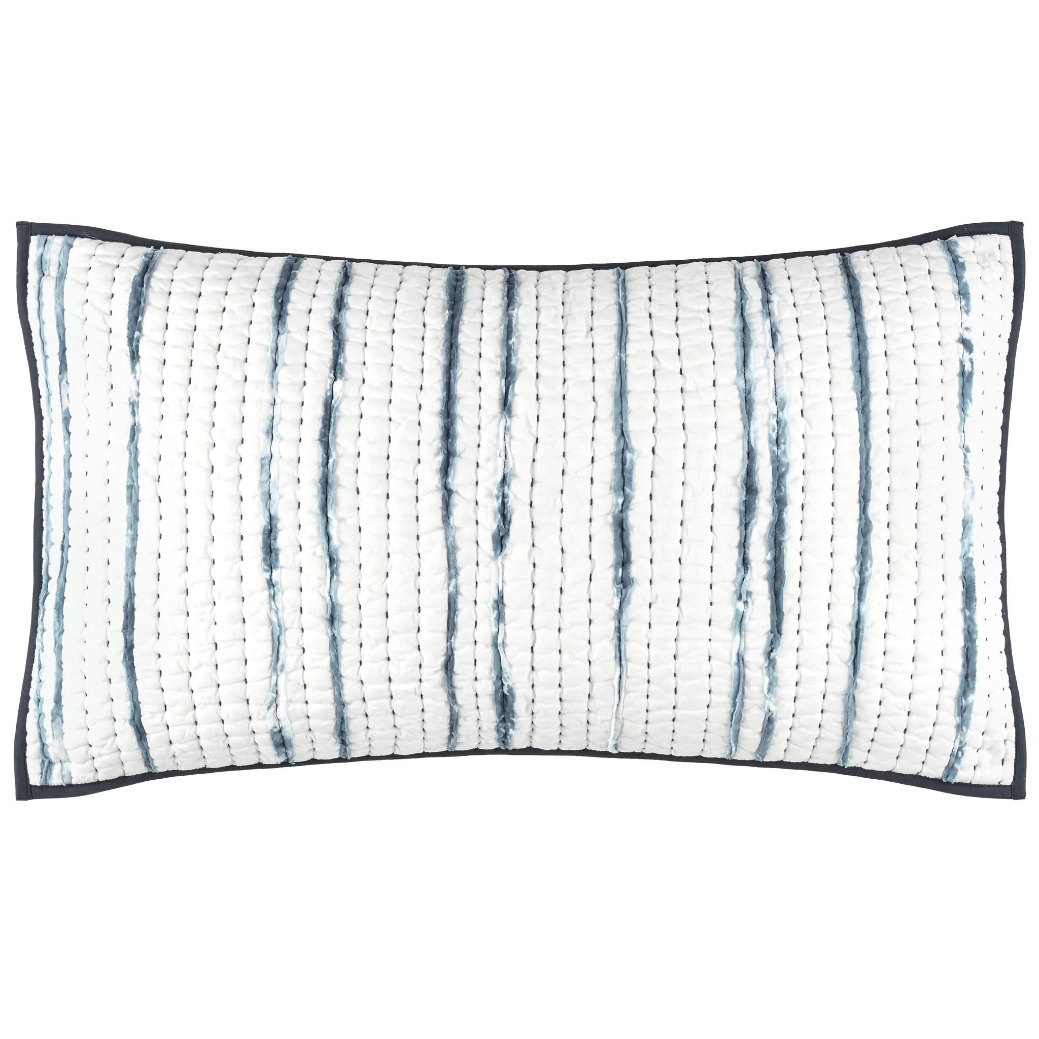 Draftsman Quilted Sham | Blue - Image 2