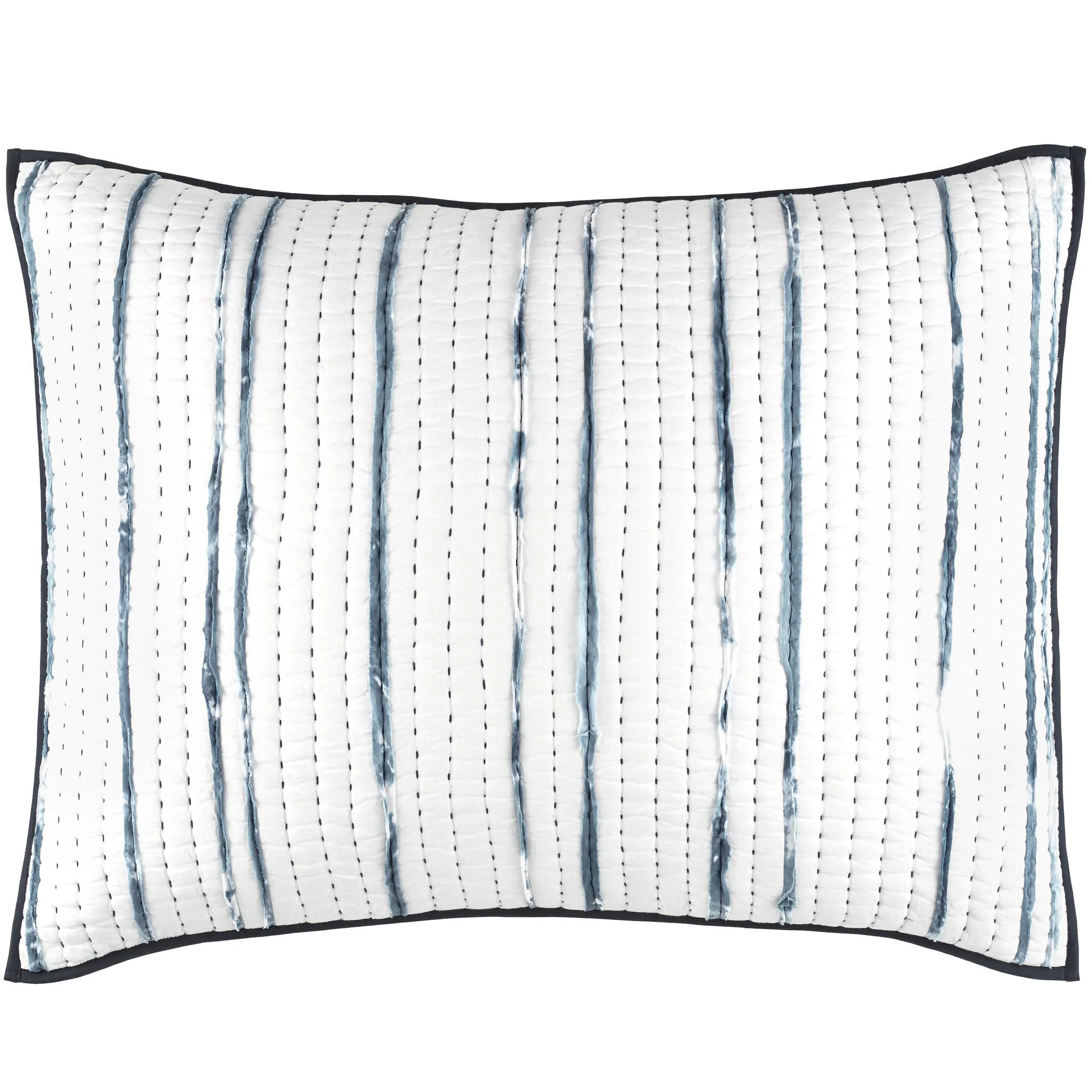 Draftsman Quilted Sham | Blue - Image 3