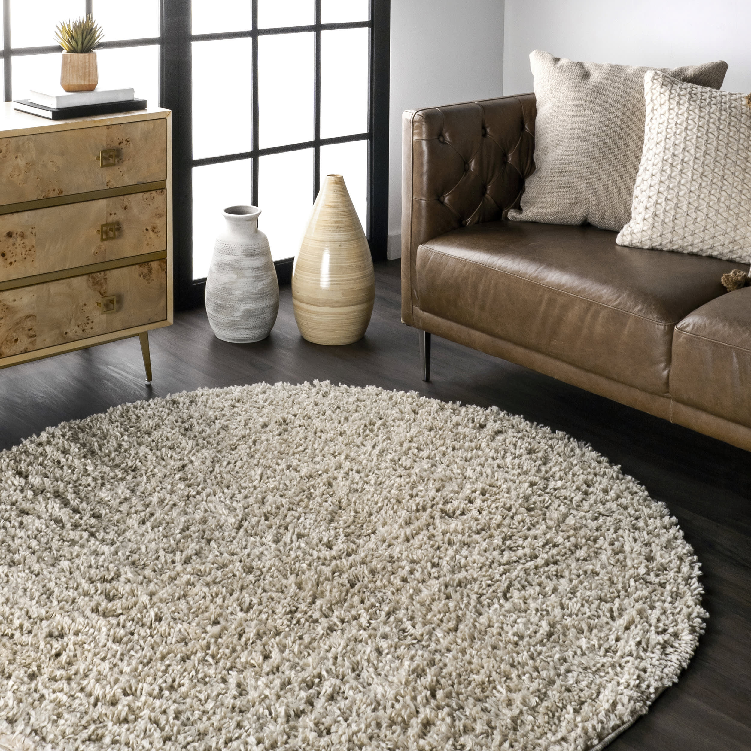 Dream Solid Shag Rug | Beige - Image 2