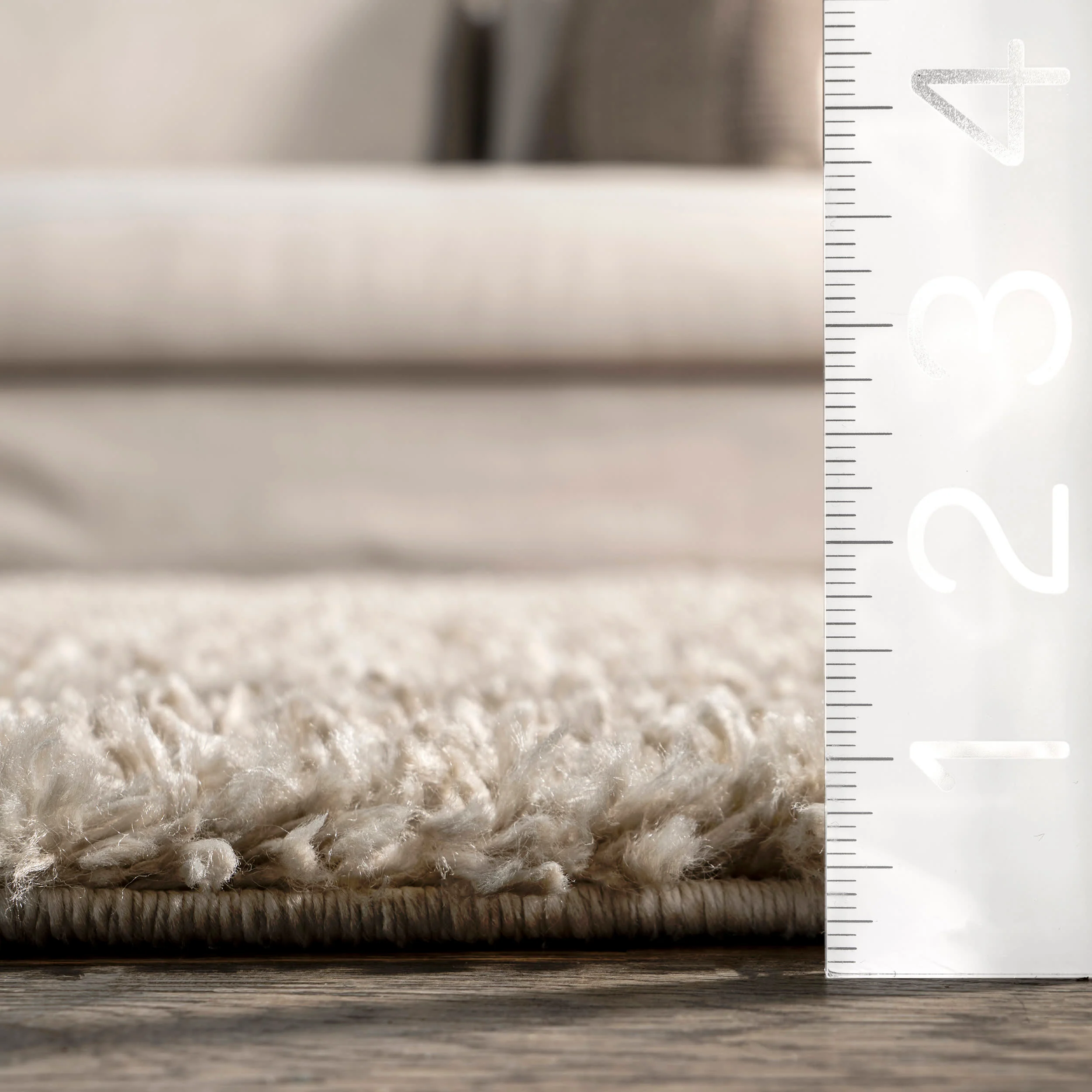 Dream Solid Shag Rug | Beige - Image 4