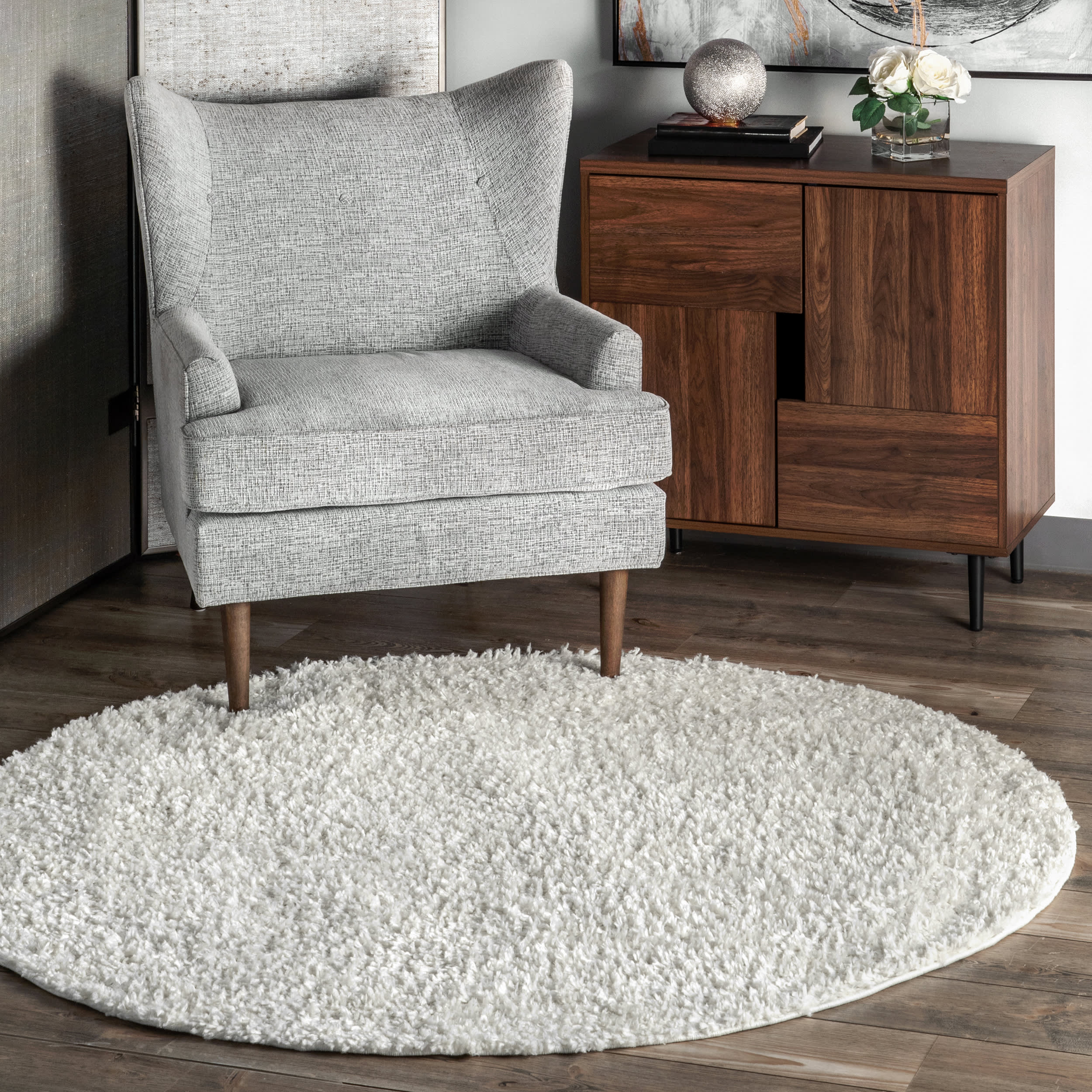 Dream Solid Shag Rug | Ivory - Image 2