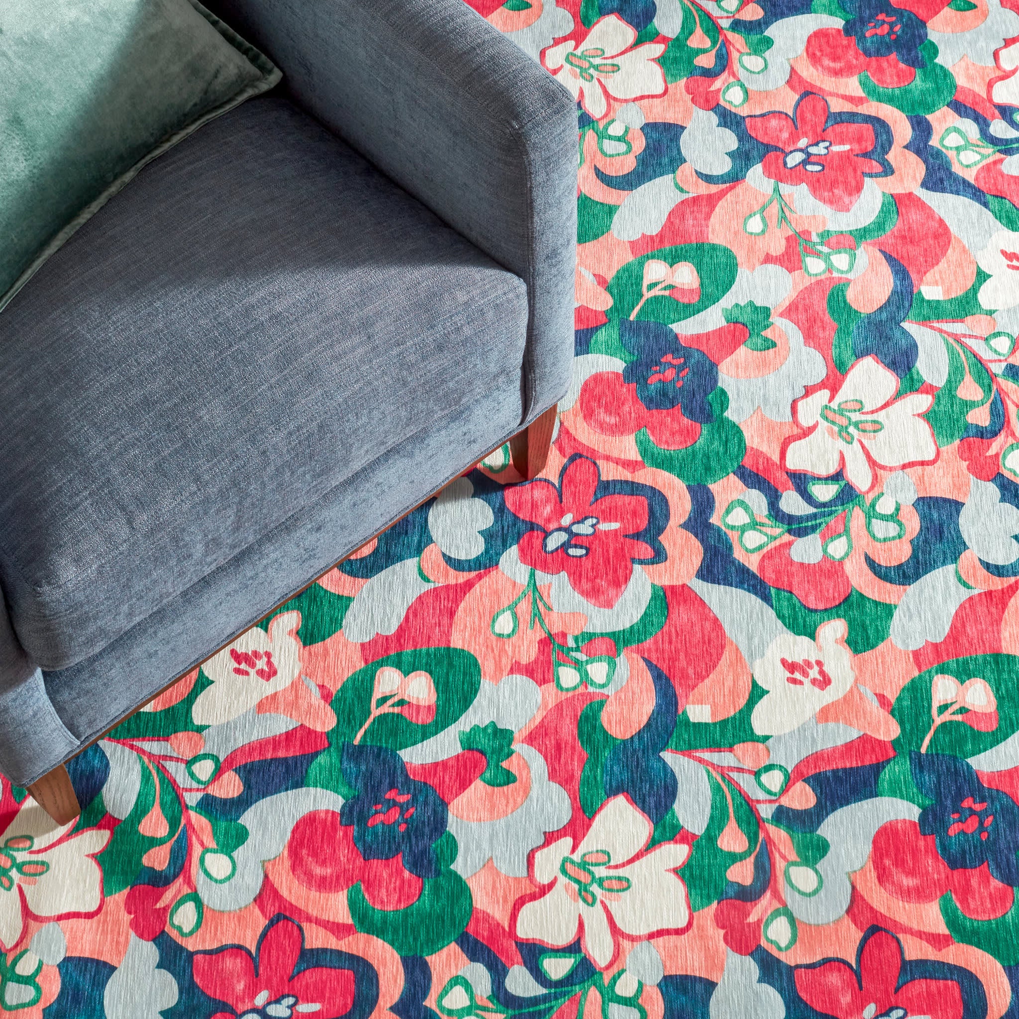 Dreamy Daisies Machine Washable Rug | Multi - Image 3
