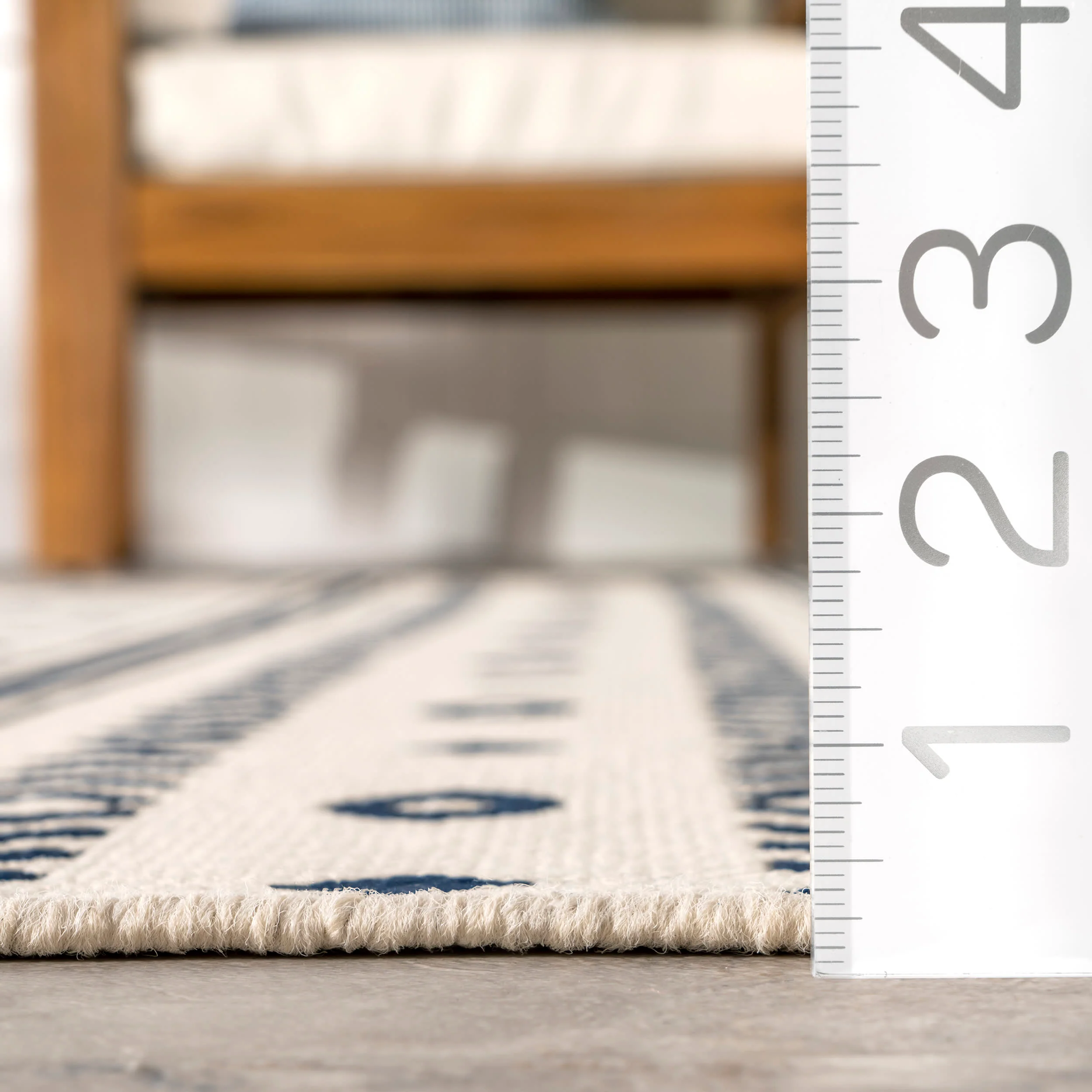 Droplet Striped Indoor/Outdoor Rug | Light Grey - Image 5