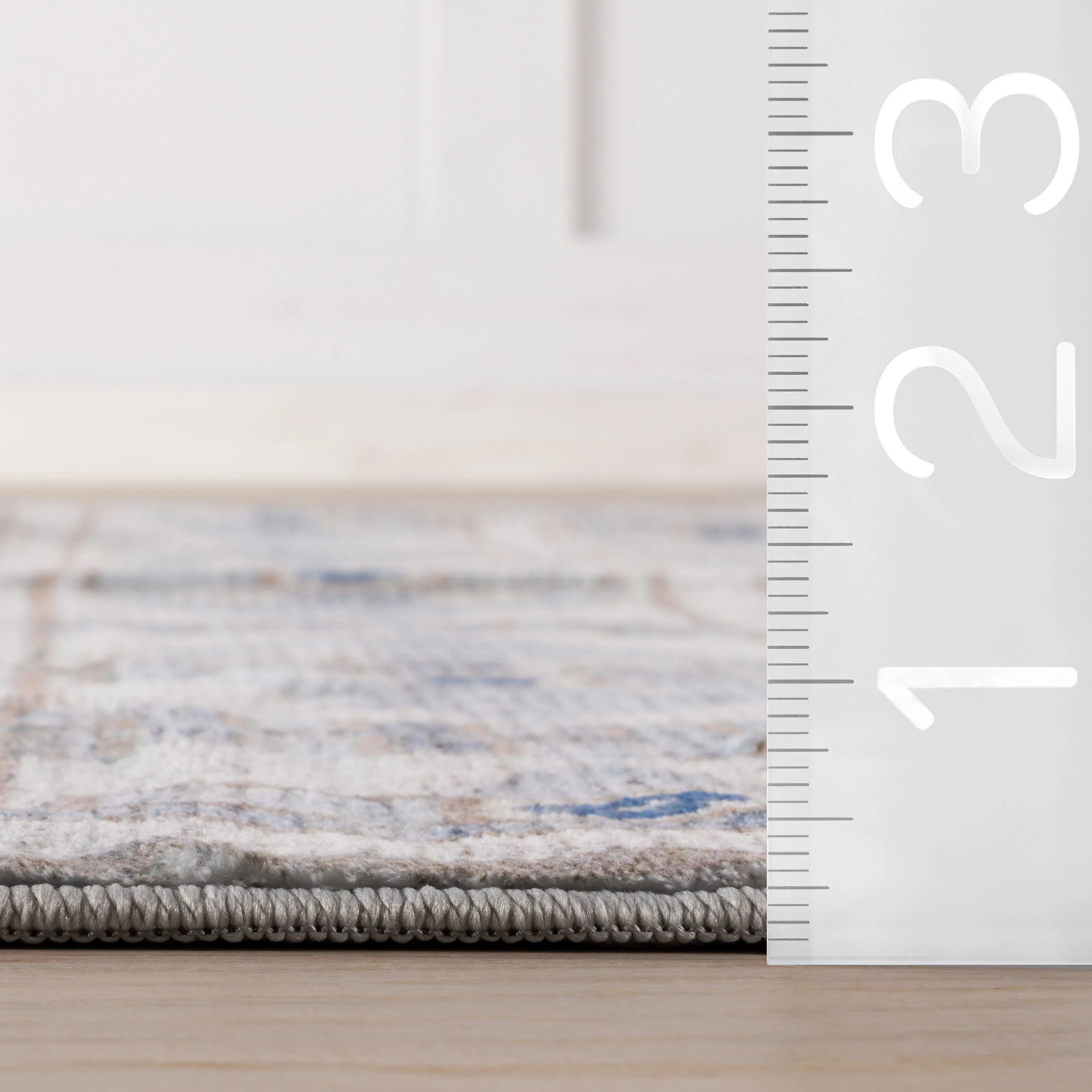 Drusilae Abstract Washable Rug | Light Blue - Image 5