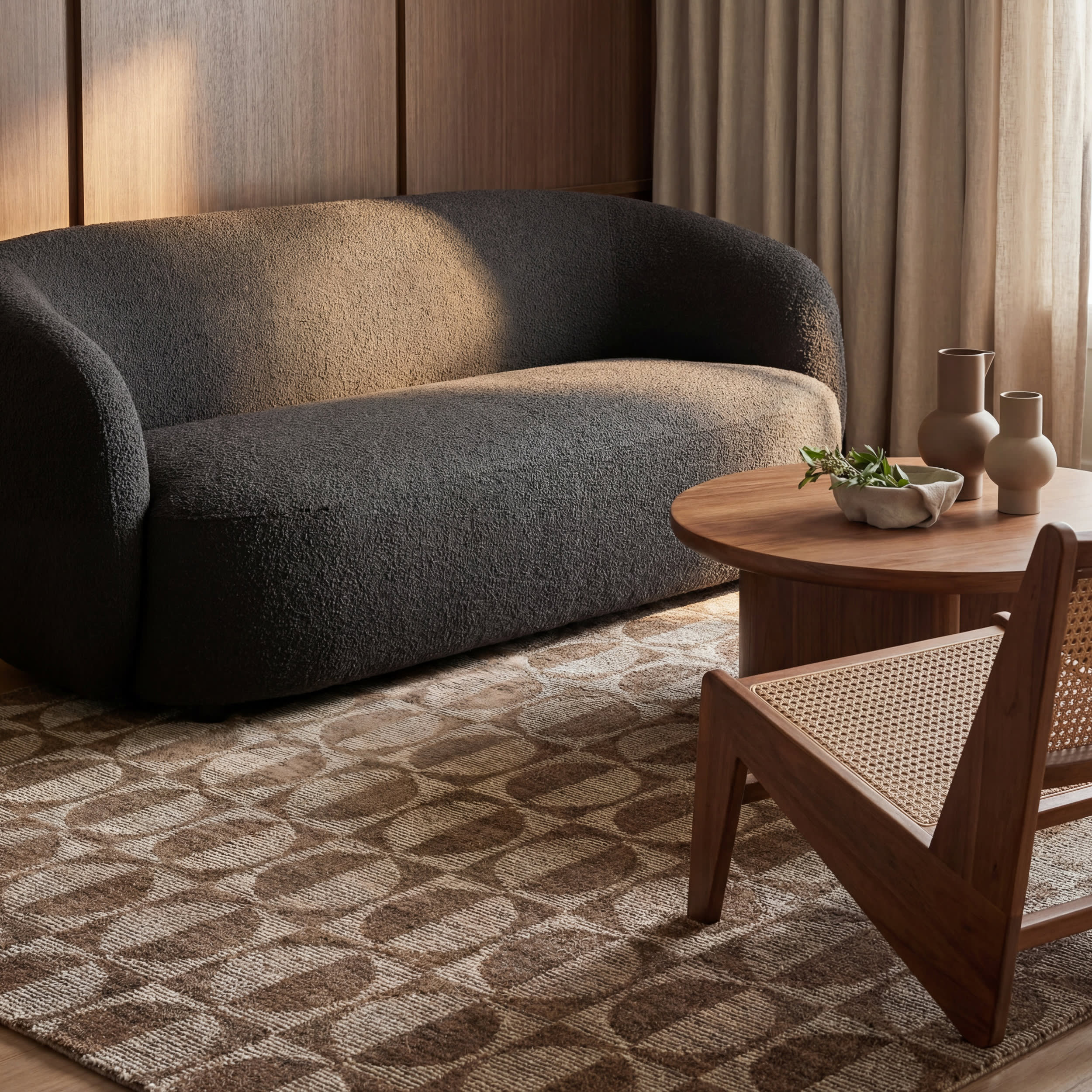 Duneclipse Mid Century Geometric Rug | Brown - Image 5