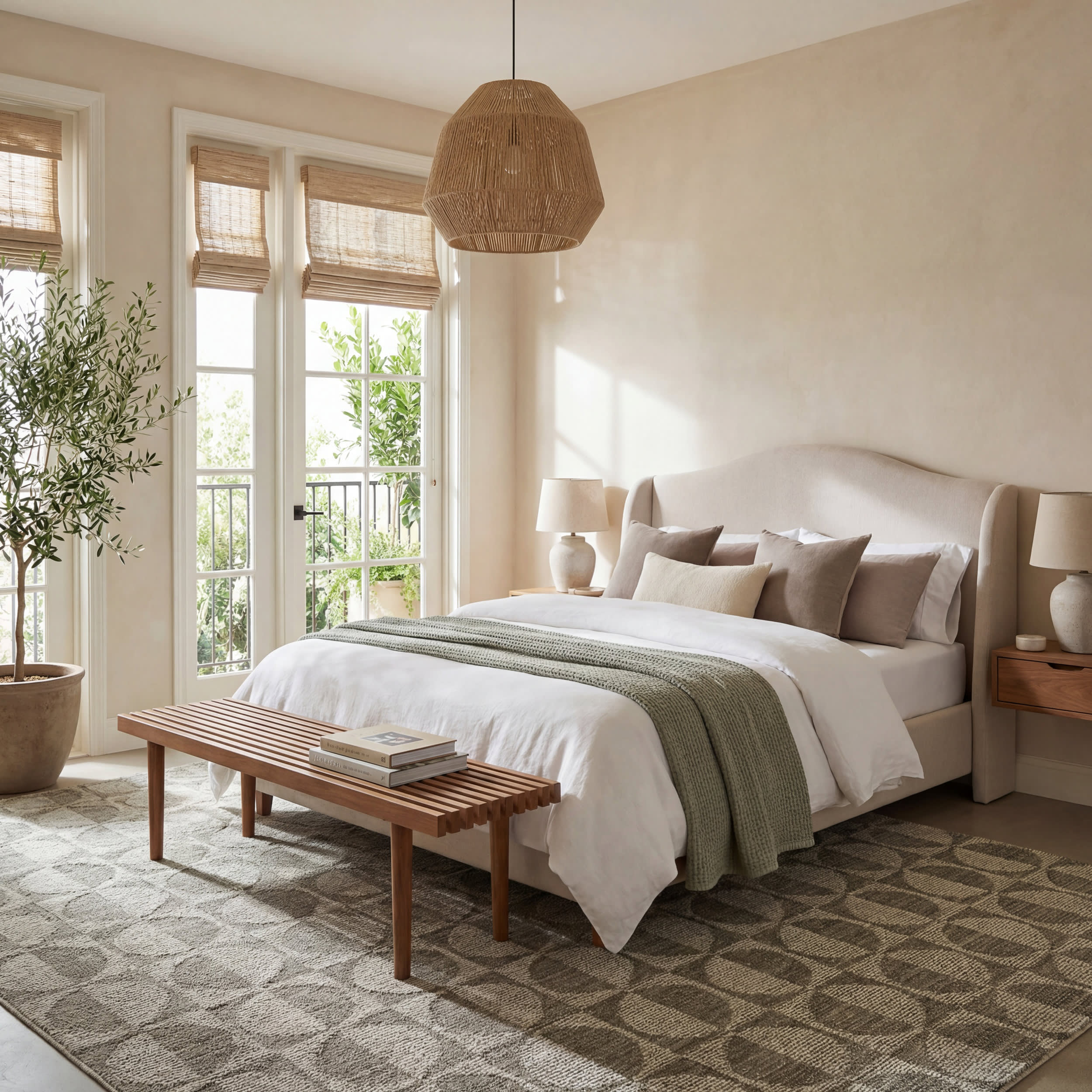 Duneclipse Mid Century Geometric Rug | Green - Image 10