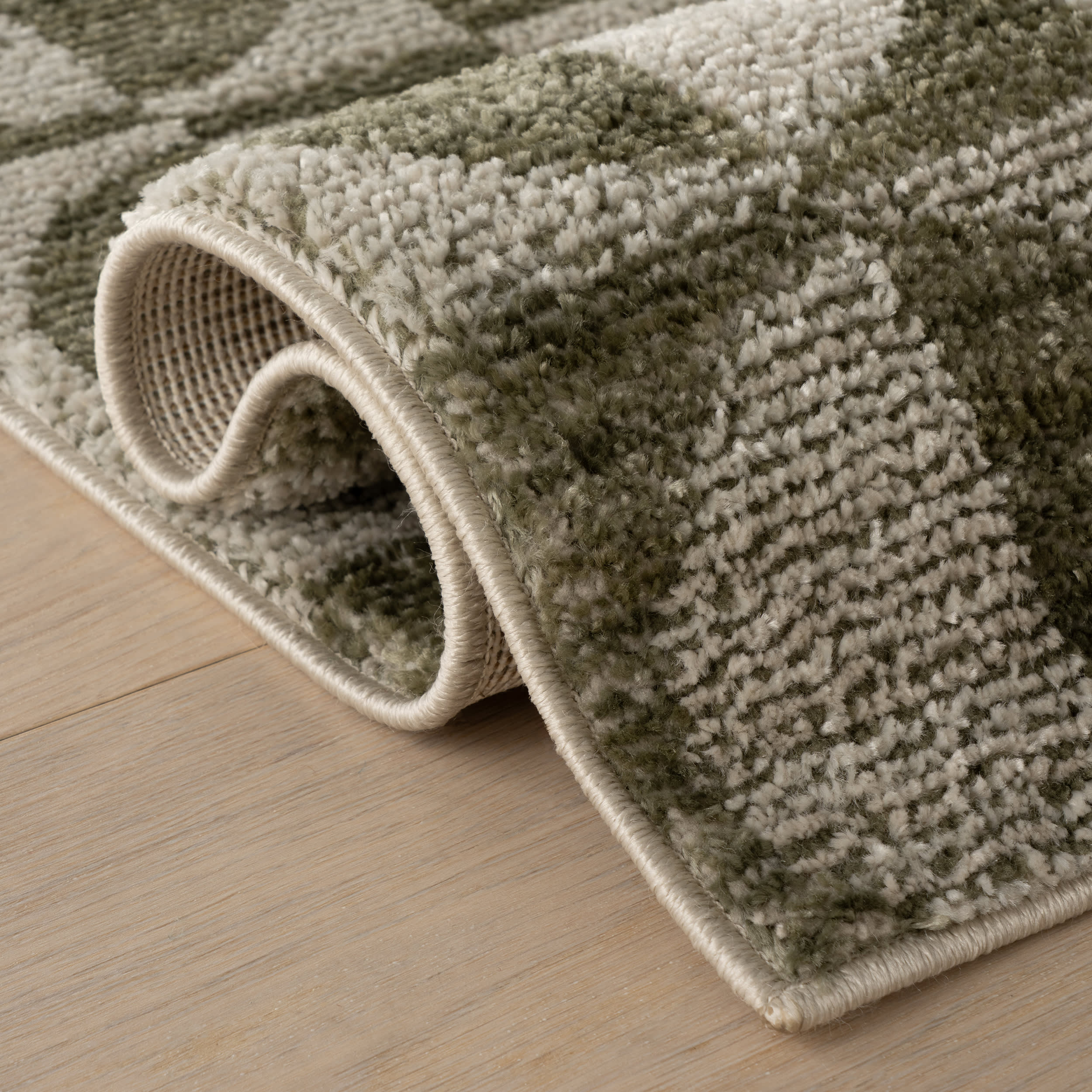 Duneclipse Mid Century Geometric Rug | Green - Image 11