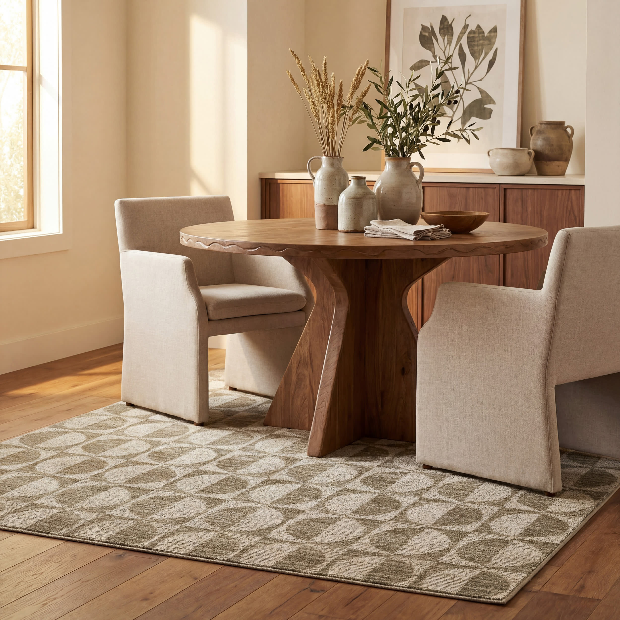 Duneclipse Mid Century Geometric Rug | Green - Image 7