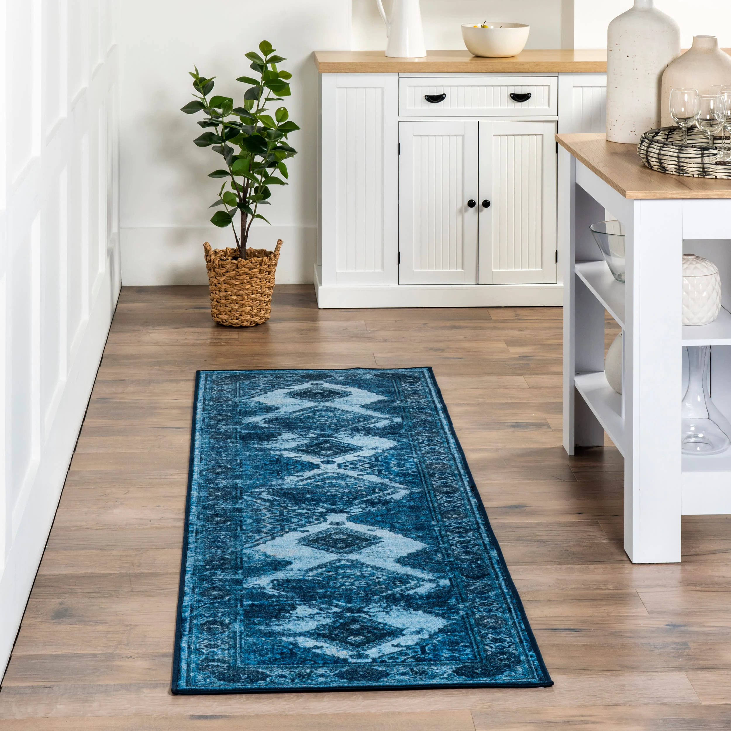 Dyed Diamonds Rug | Blue - Image 2