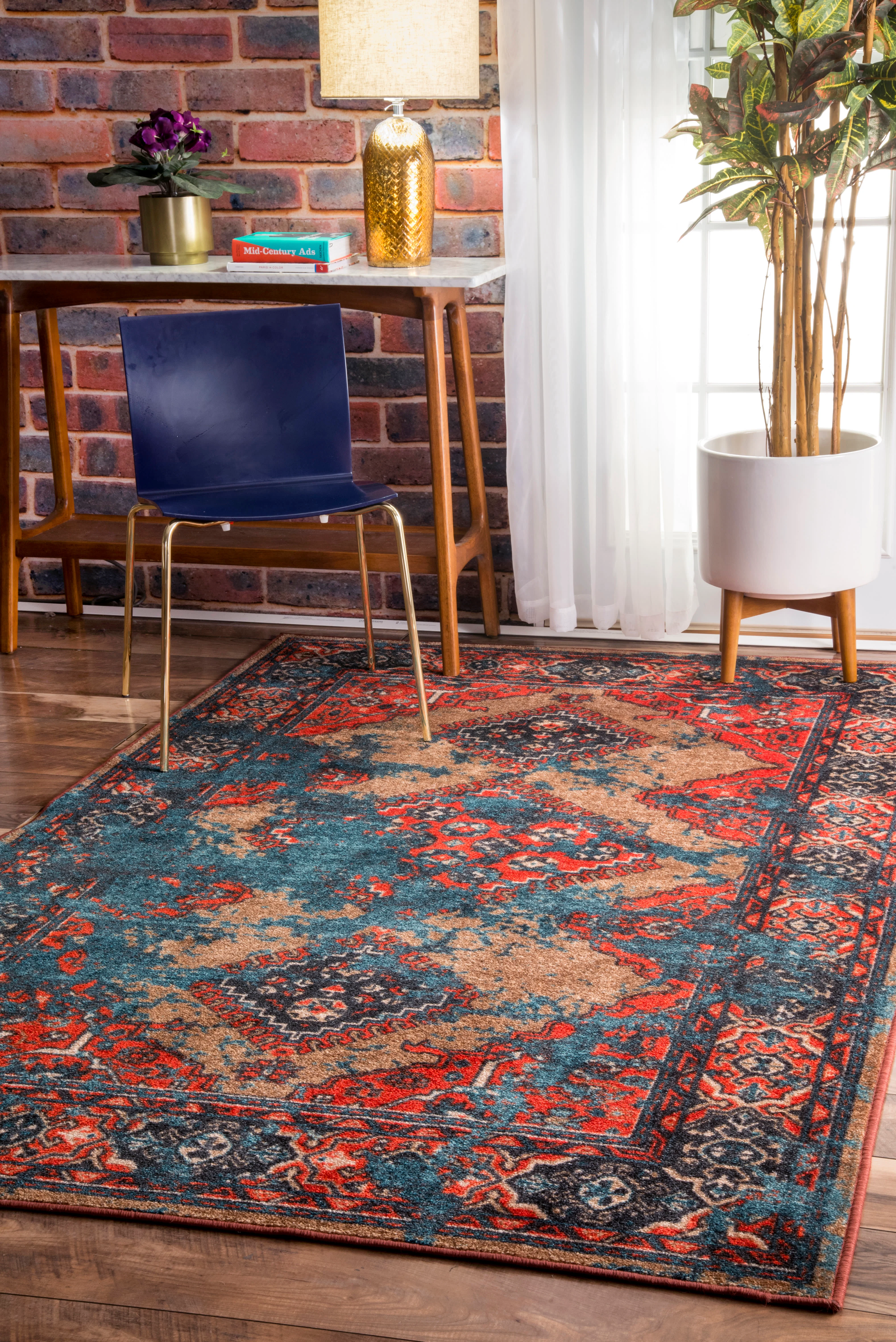 Dyed Diamonds Rug | Multicolor - Image 2