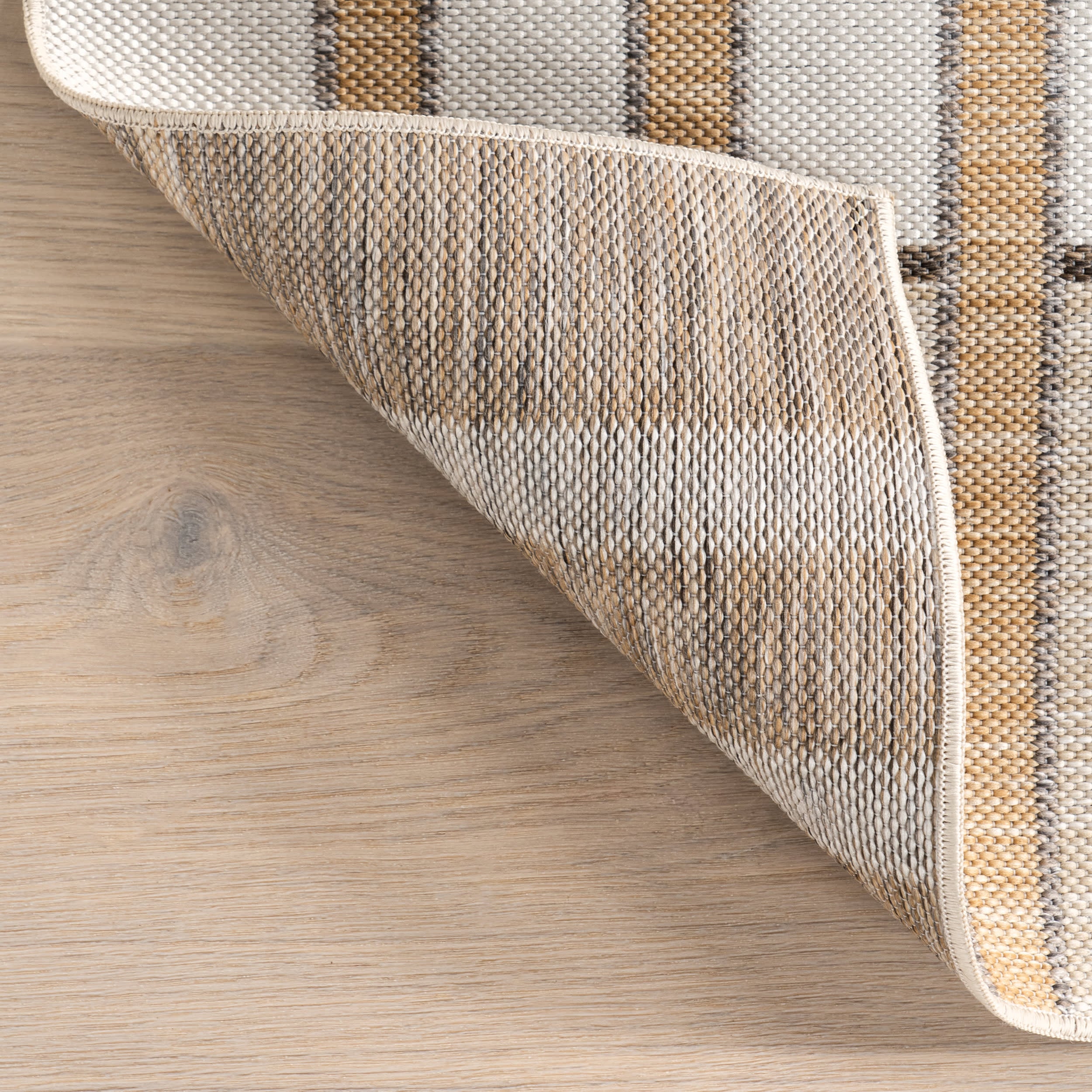 Dylan Chunky Plaid Indoor/Outdoor Rug | Beige - Image 7