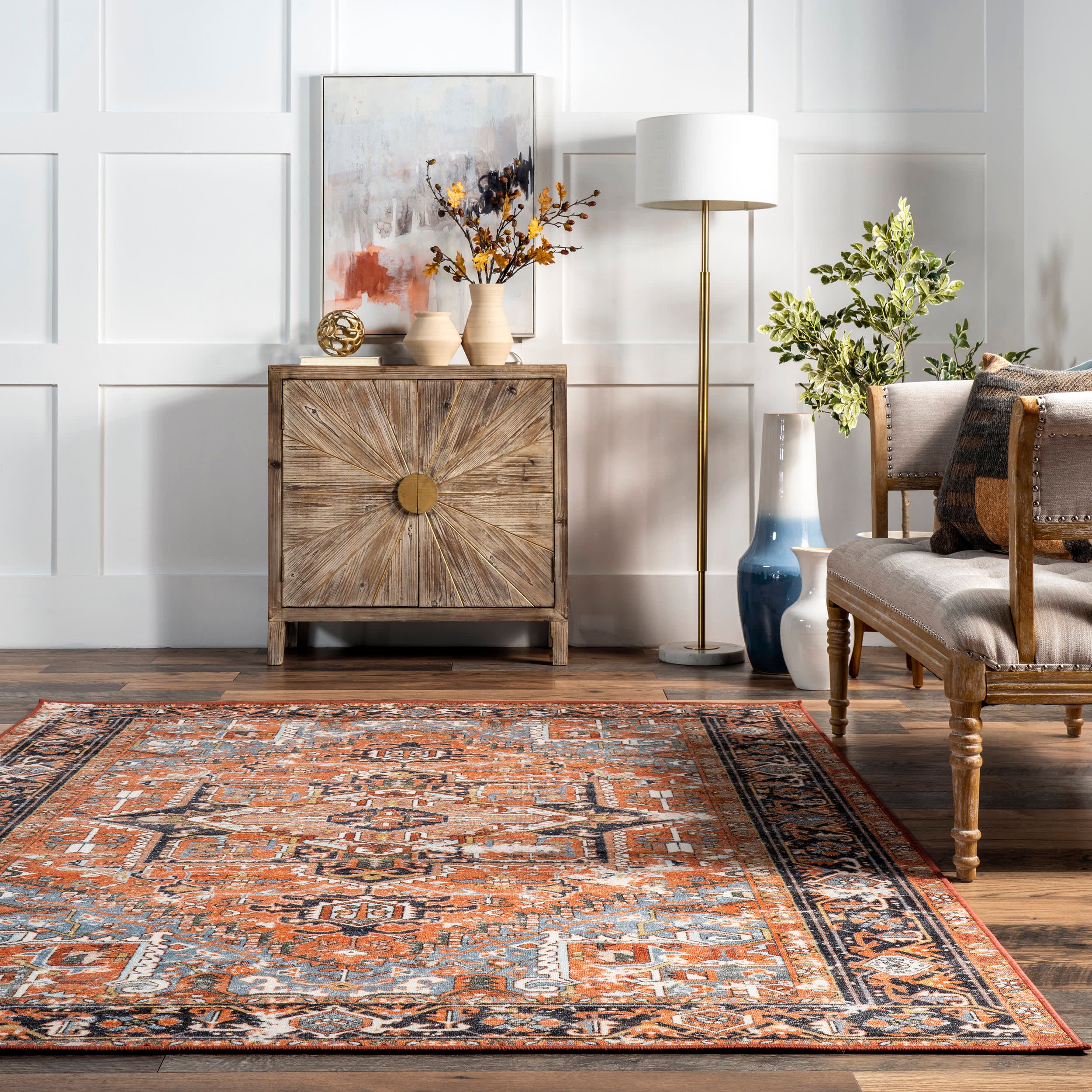 Dynasty Traditional Rug | Burnt Orange - Image 4