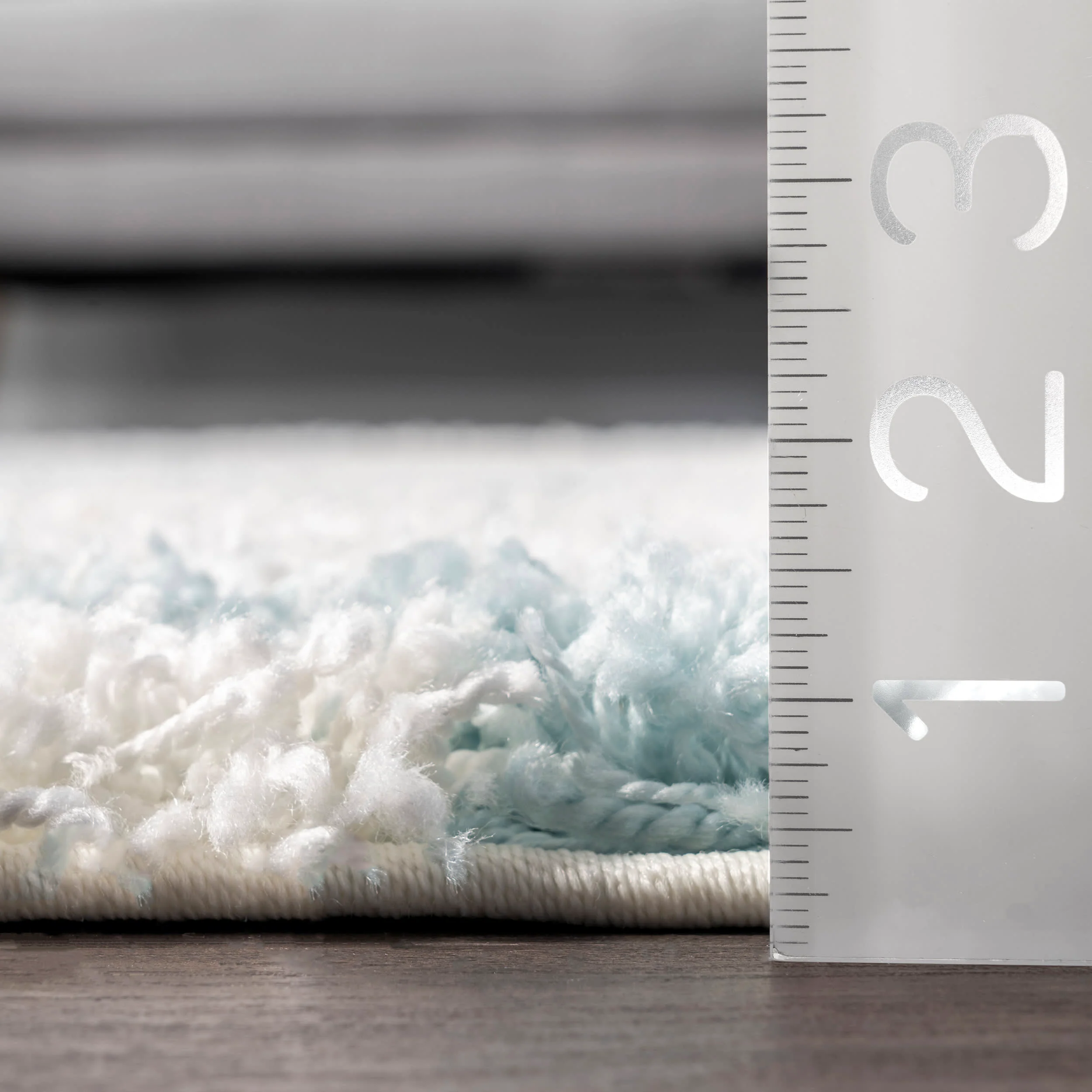Easy Shag Lattice Rug | Blue - Image 5