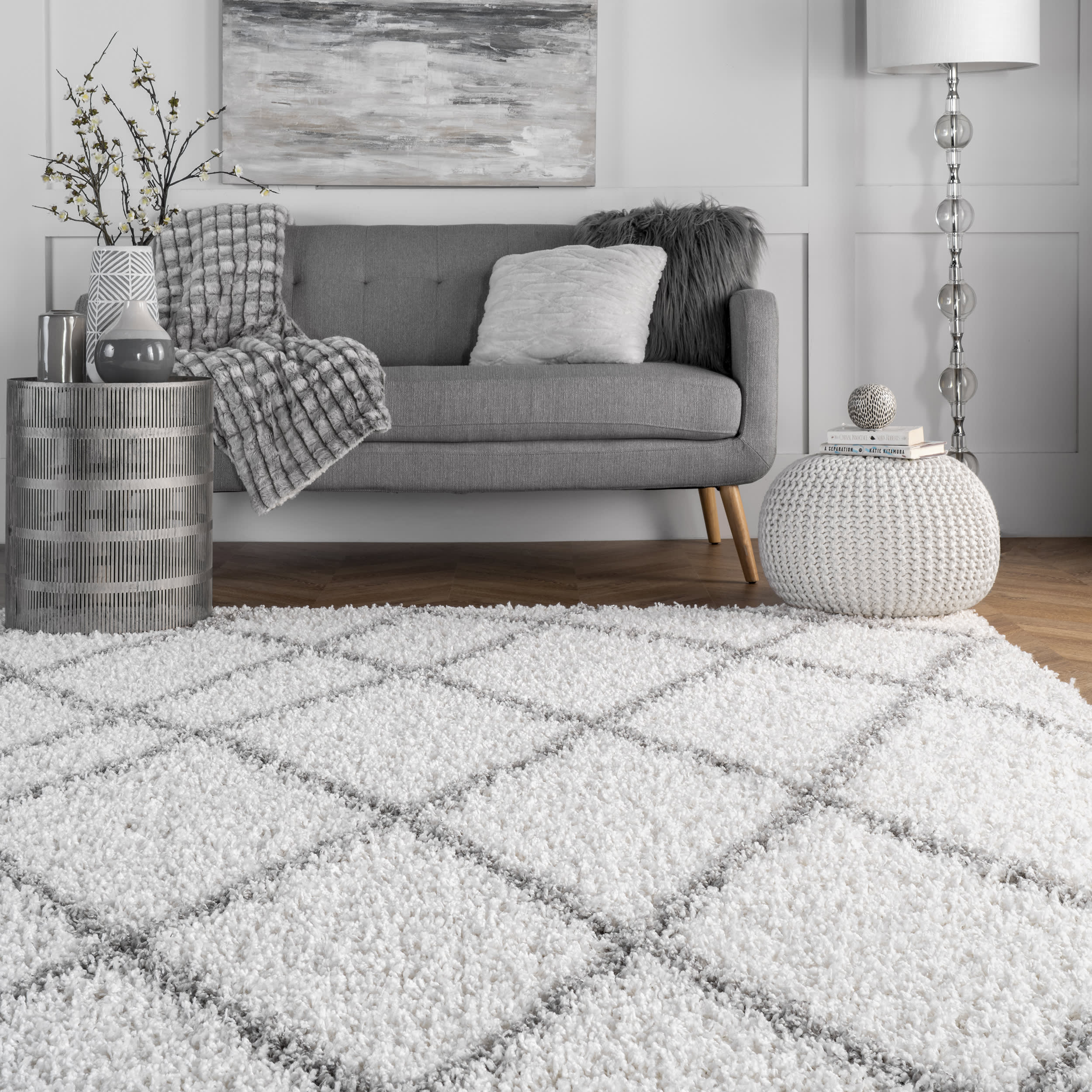 Easy Shag Rug | White - Image 4
