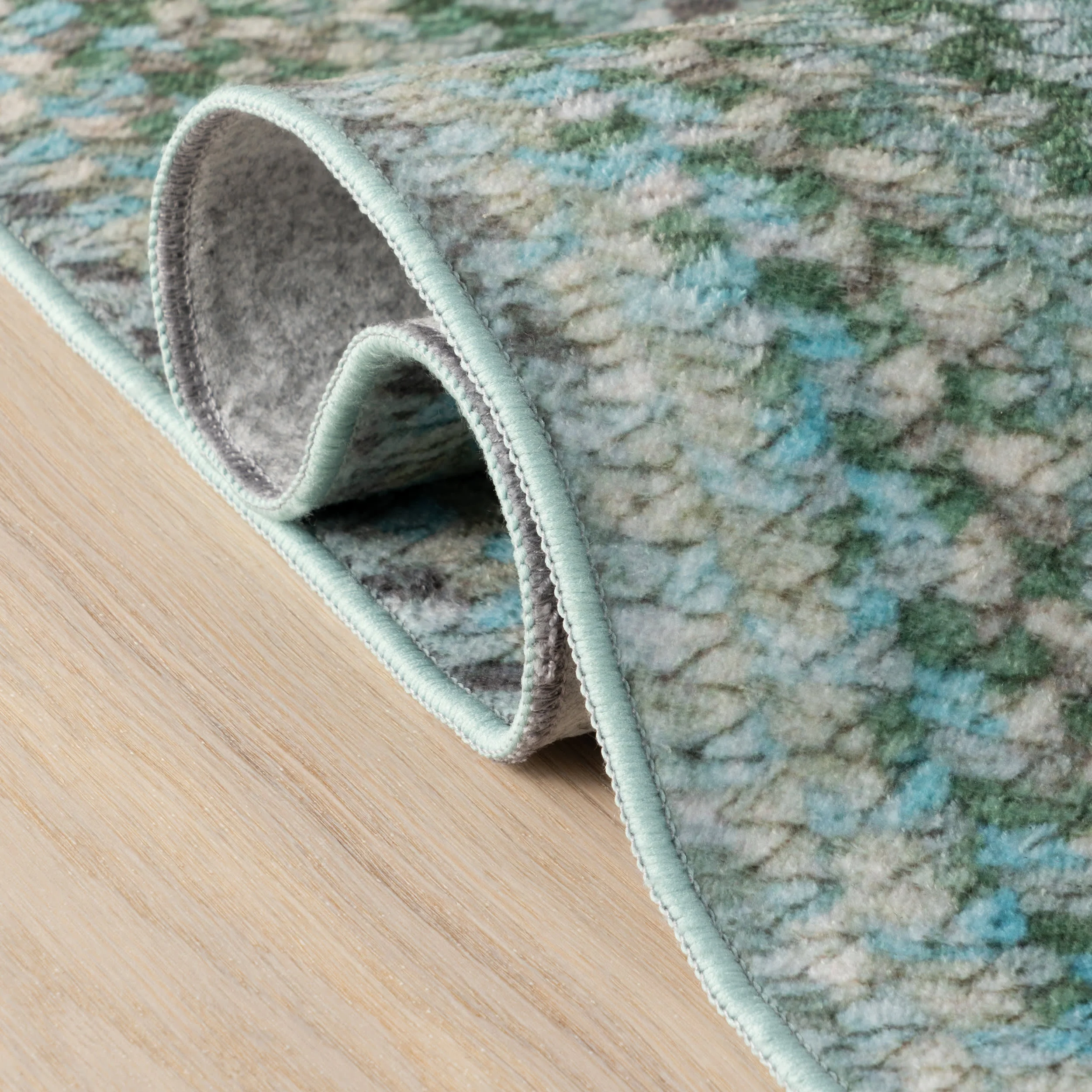 Ebonelle Bordered Bohemian Washable Rug | Blue - Image 7