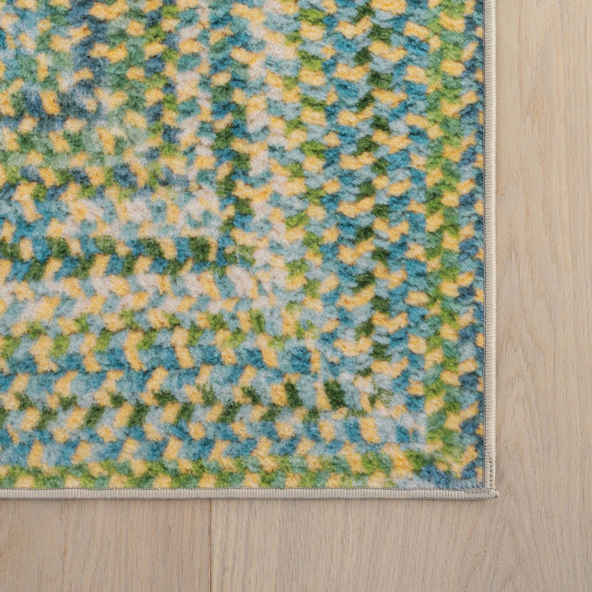 Ebonelle Bordered Bohemian Washable Rug | Green - Image 4