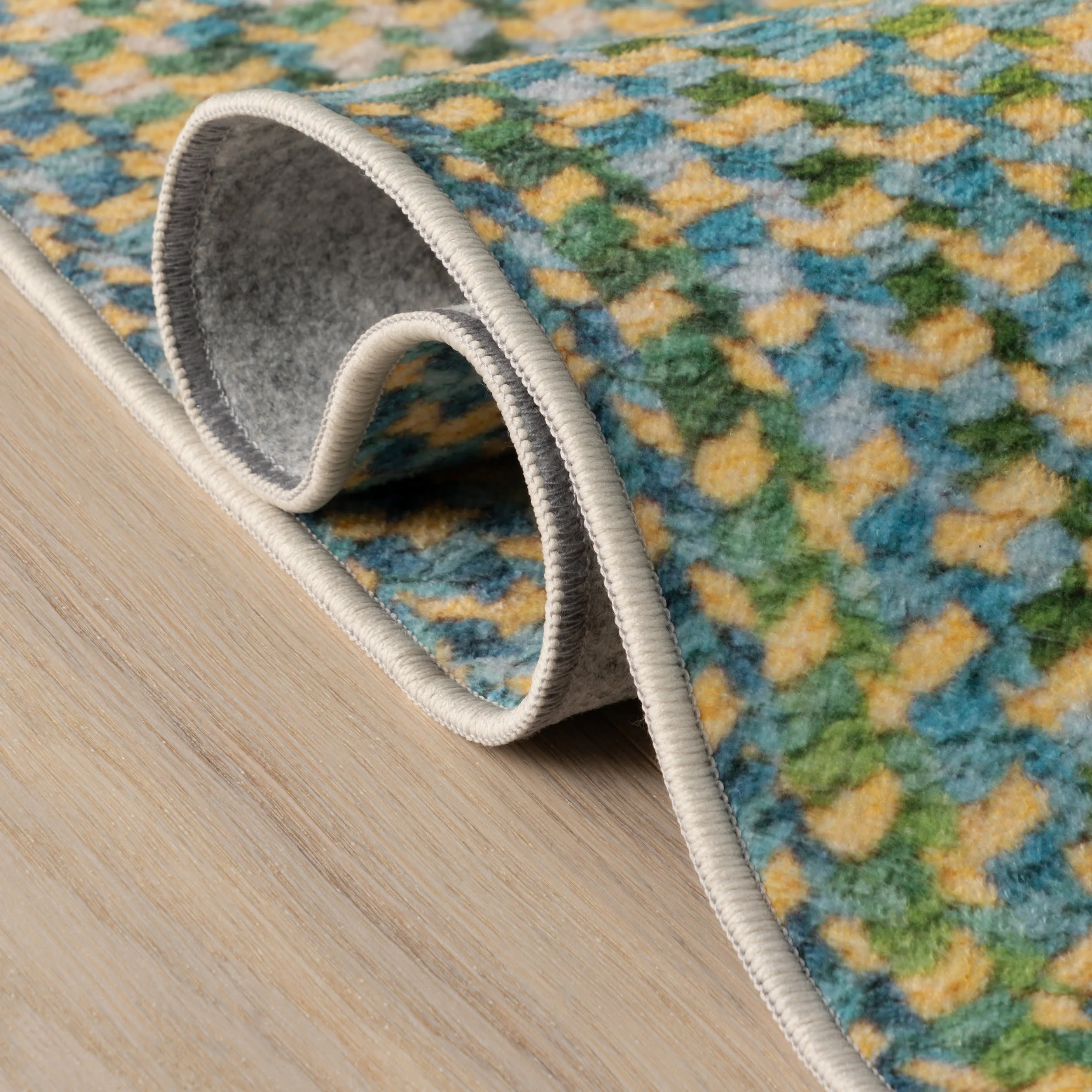 Ebonelle Bordered Bohemian Washable Rug | Green - Image 7